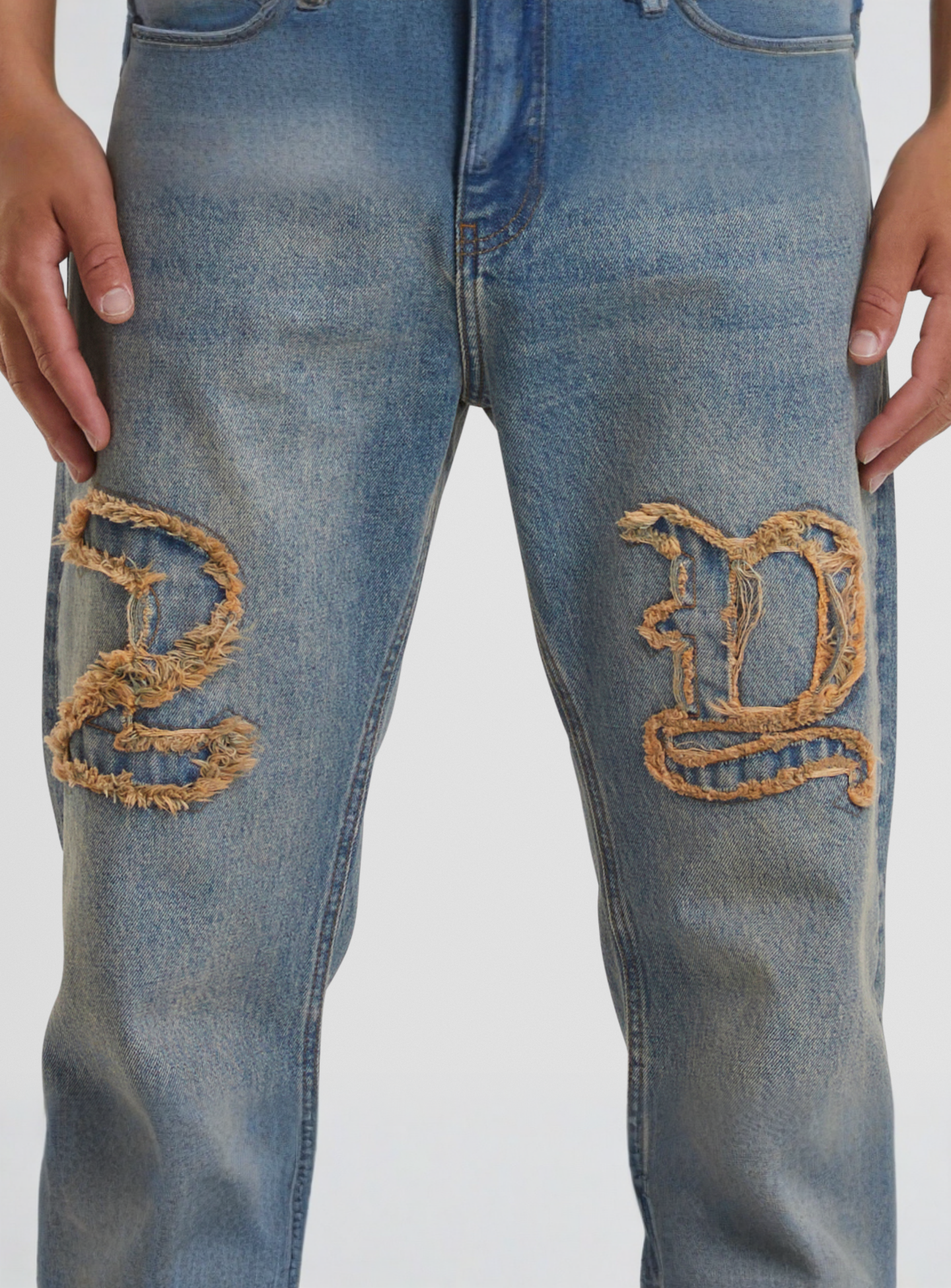 2Y STUDIOS, Durga Logo Straight Jeans, blue, Image 4 of 7