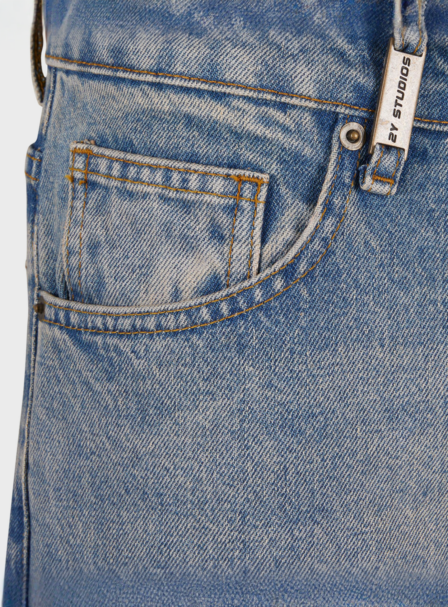 2Y STUDIOS, Durga Logo Straight Jeans, blue, Image 6 of 7