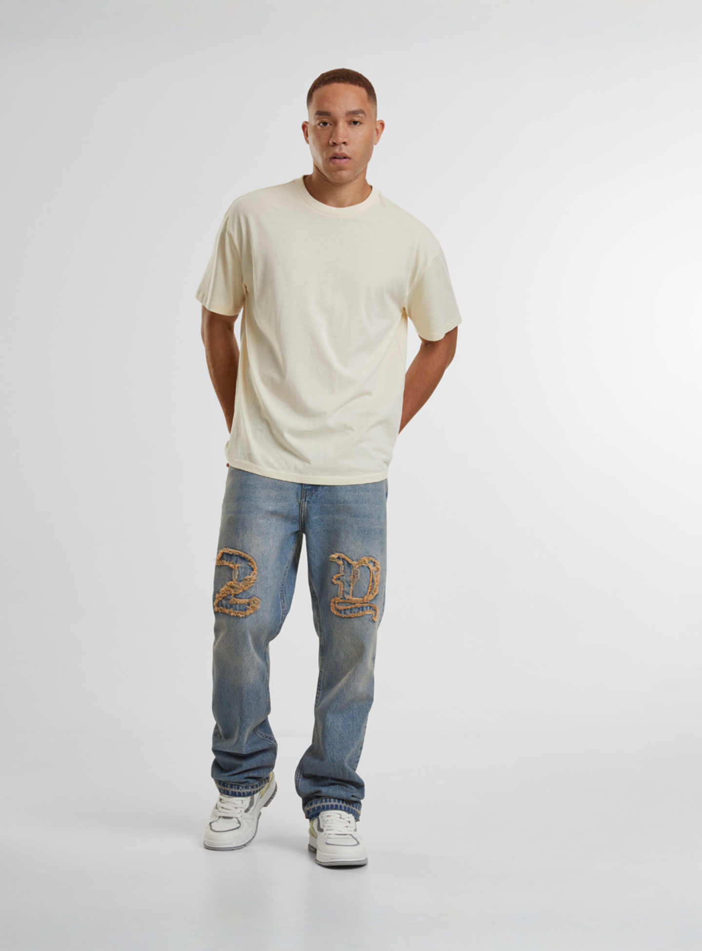 2Y STUDIOS, Durga Logo Straight Jeans, blue, Image 7 of 7