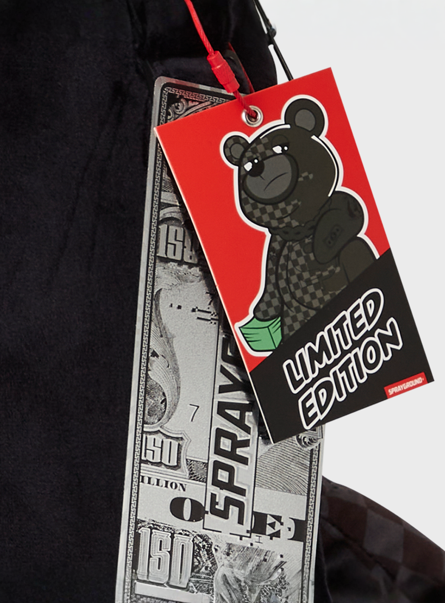 SPRAYGROUND, Speed Shark Side Swipe Moneybear Backpack, black, Image 7 of 7