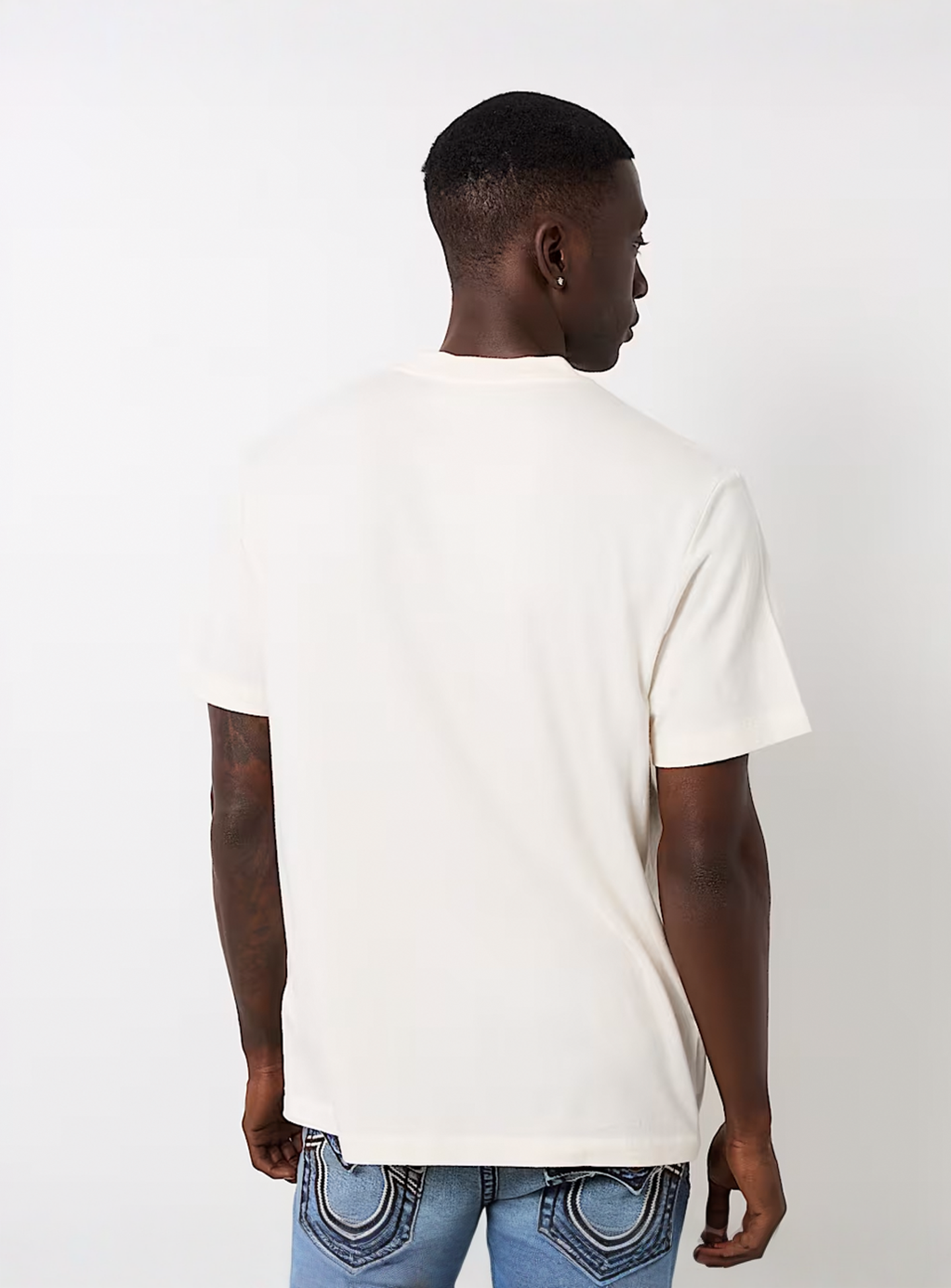 True Religion, Vintage Crackle Buddha Tee, white, Image 2 of 4