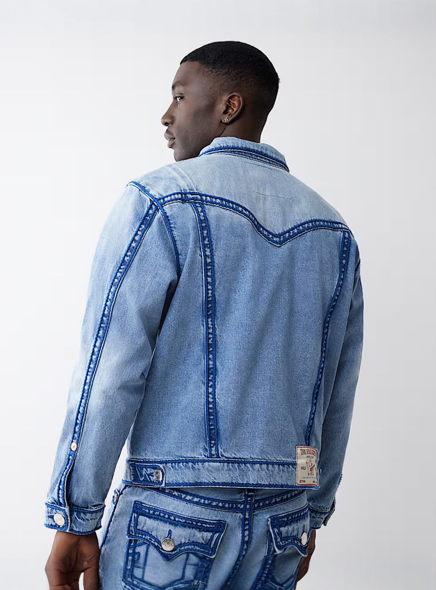 True Religion, Rope Stitch Jimmy Jacket, blue, Image 2 of 5
