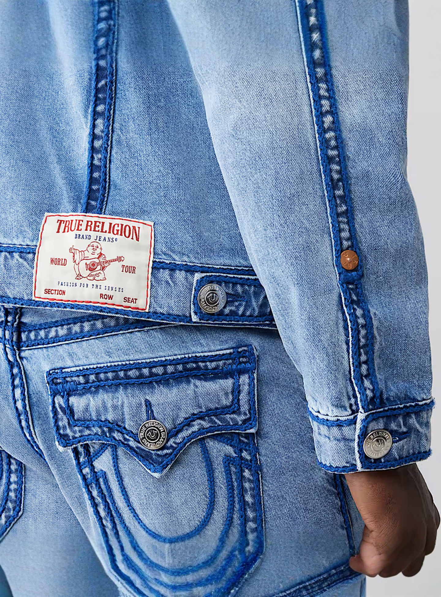 True Religion, Rope Stitch Jimmy Jacket, blue, Image 4 of 5