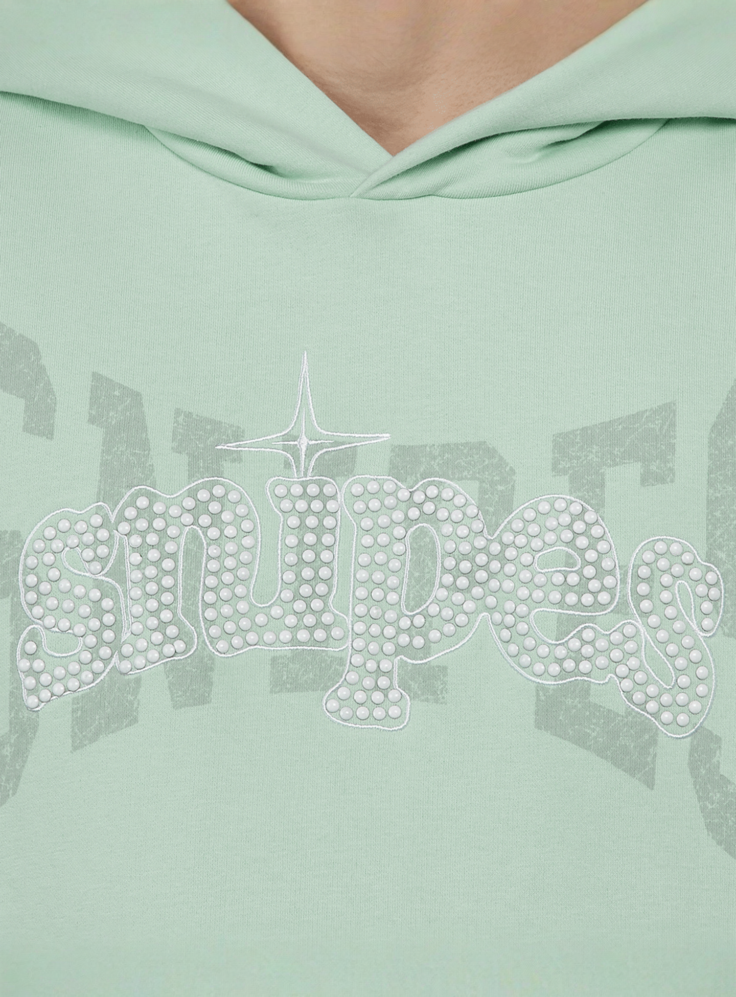 SNIPES, Snipes Studs Oversized Hoodie, green, Image 3 of 5