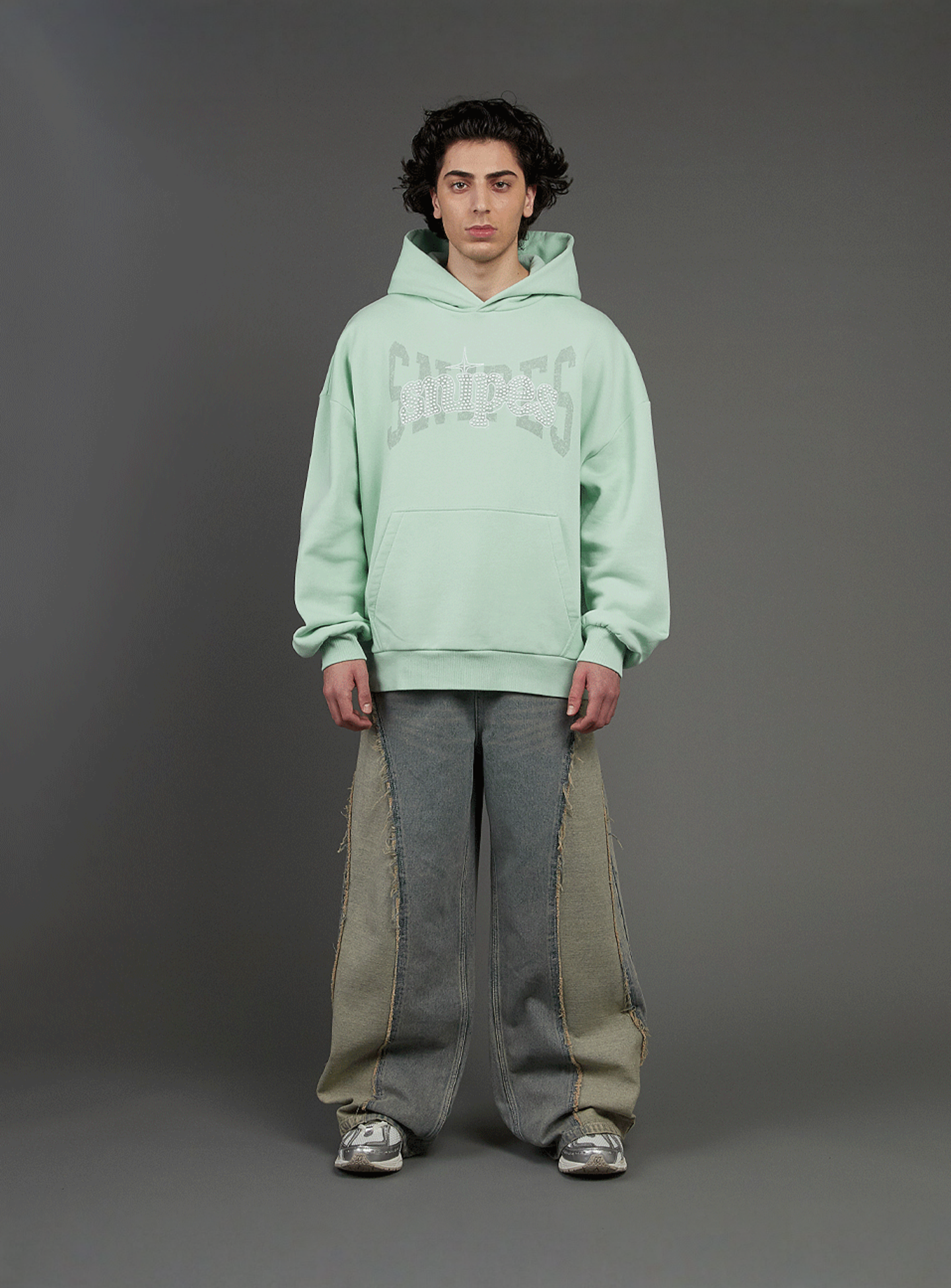 SNIPES, Snipes Studs Oversized Hoodie, green, Image 5 of 5