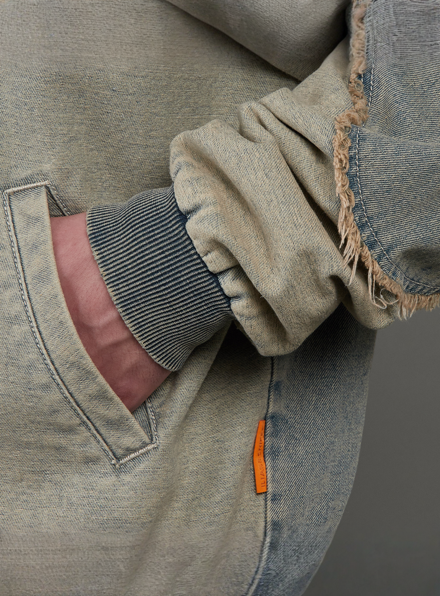 SNIPES, S Emblem Inside Out Denim Jacket, blue, Image 4 of 7