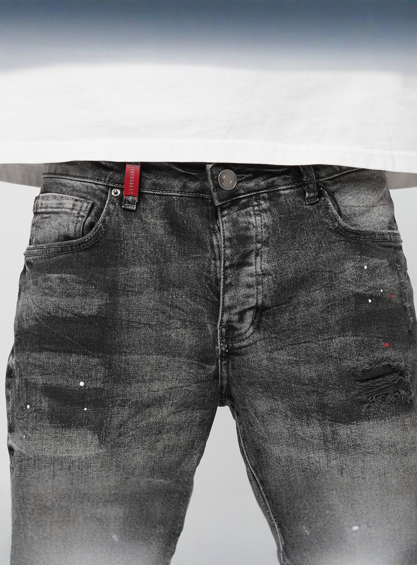 2Y STUDIOS, Julio Ripped Slim Fit Jeans, grey, Image 3 of 5