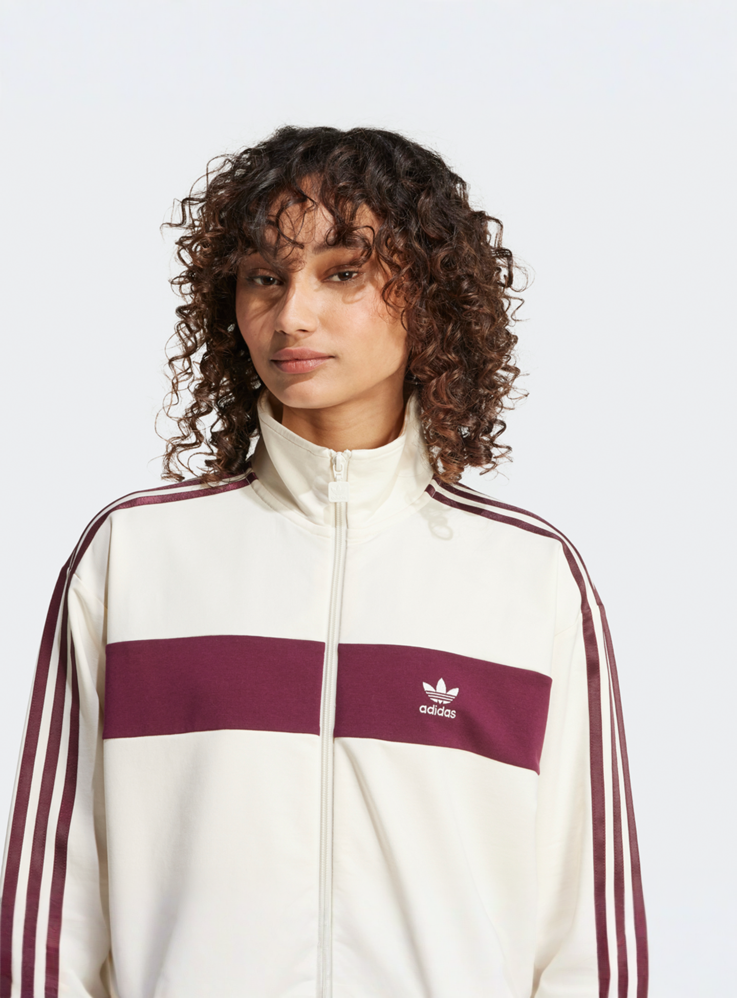 adidas Originals, Blocked Track Jacket, beige, Image 3 of 5