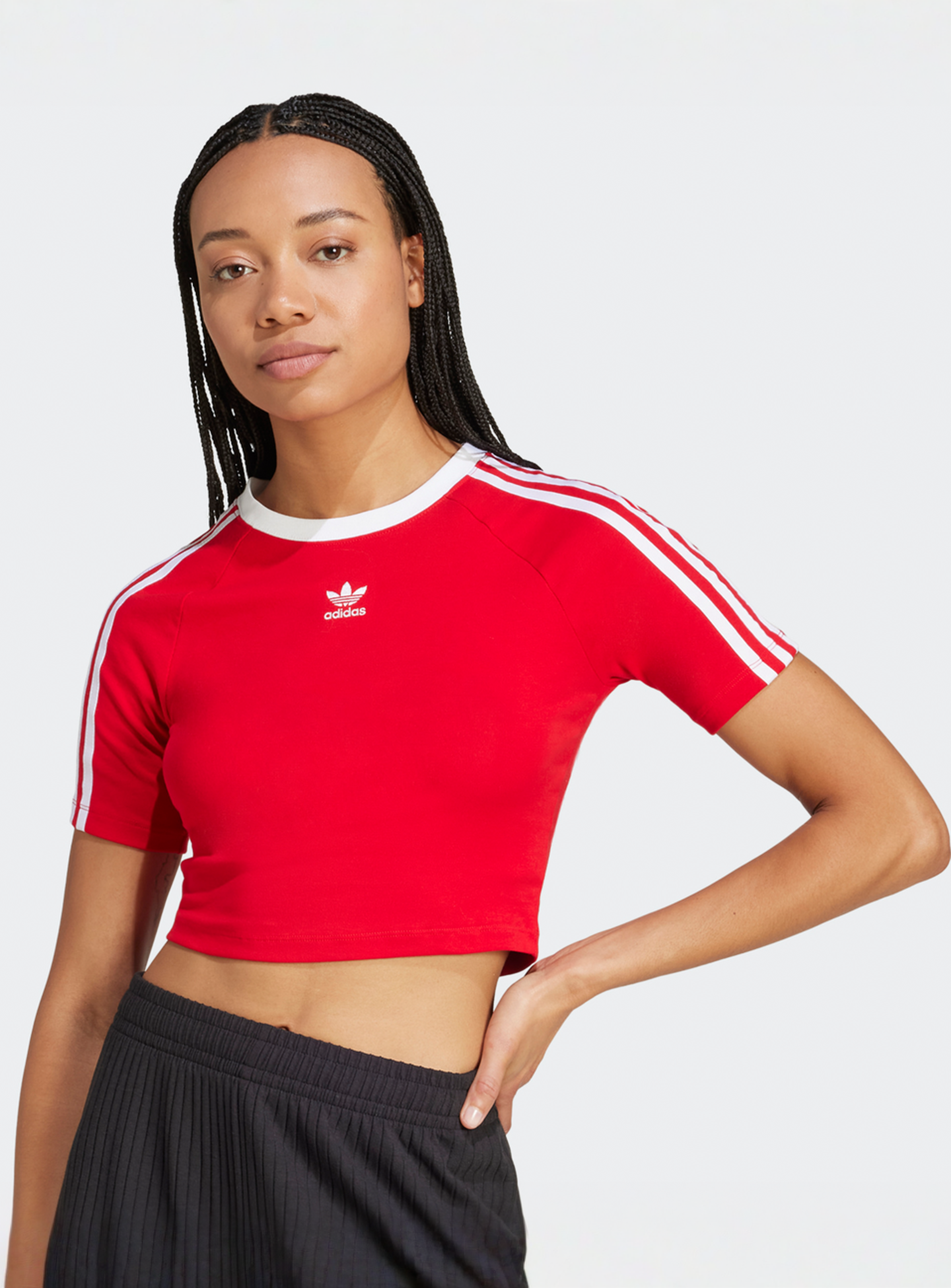 adidas Originals, 3-Stripes Baby Tee, red, Image 1 of 5