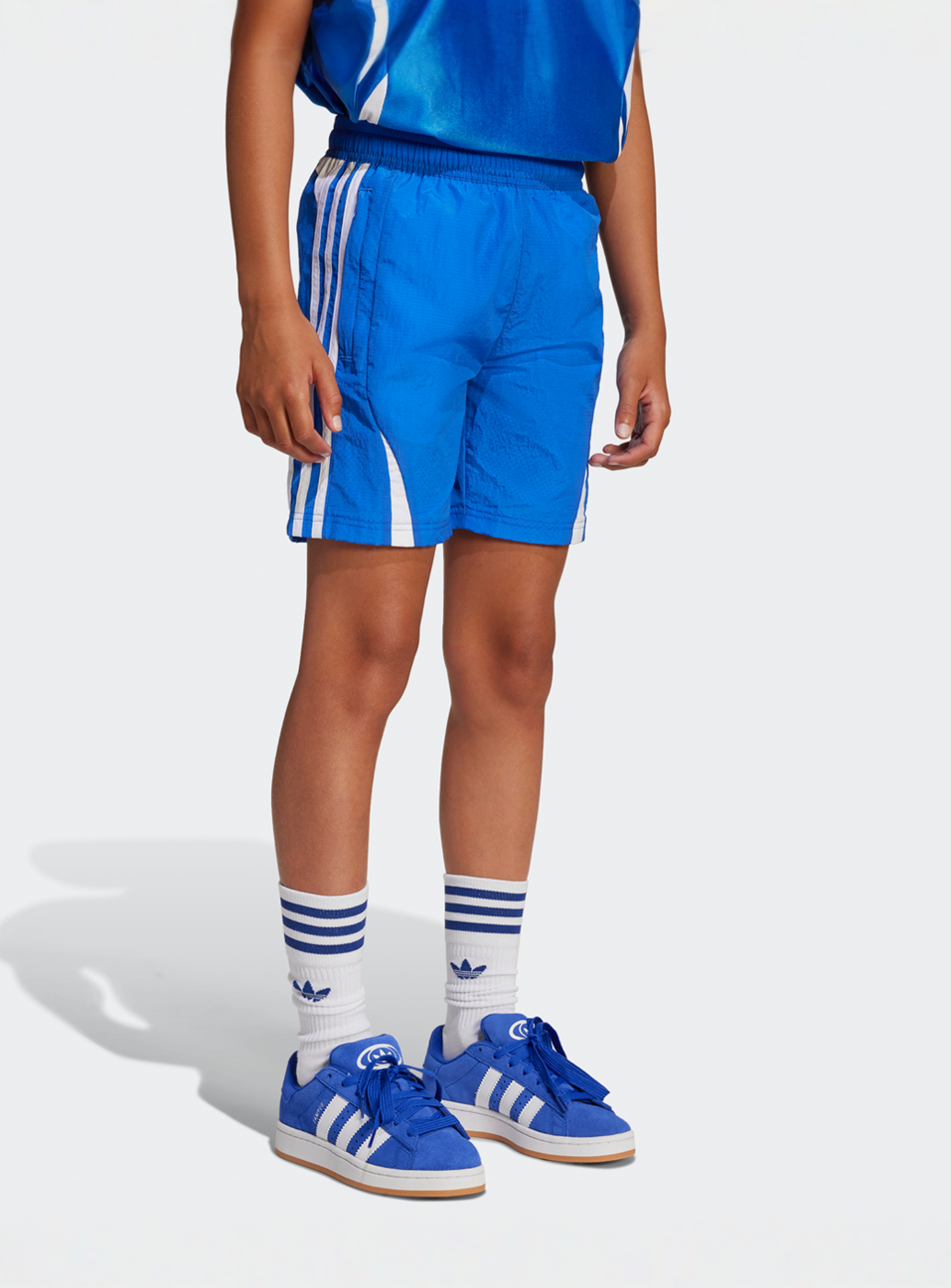 adidas Originals, Woven 3-Streifen Shorts, blue, Image 1 of 5