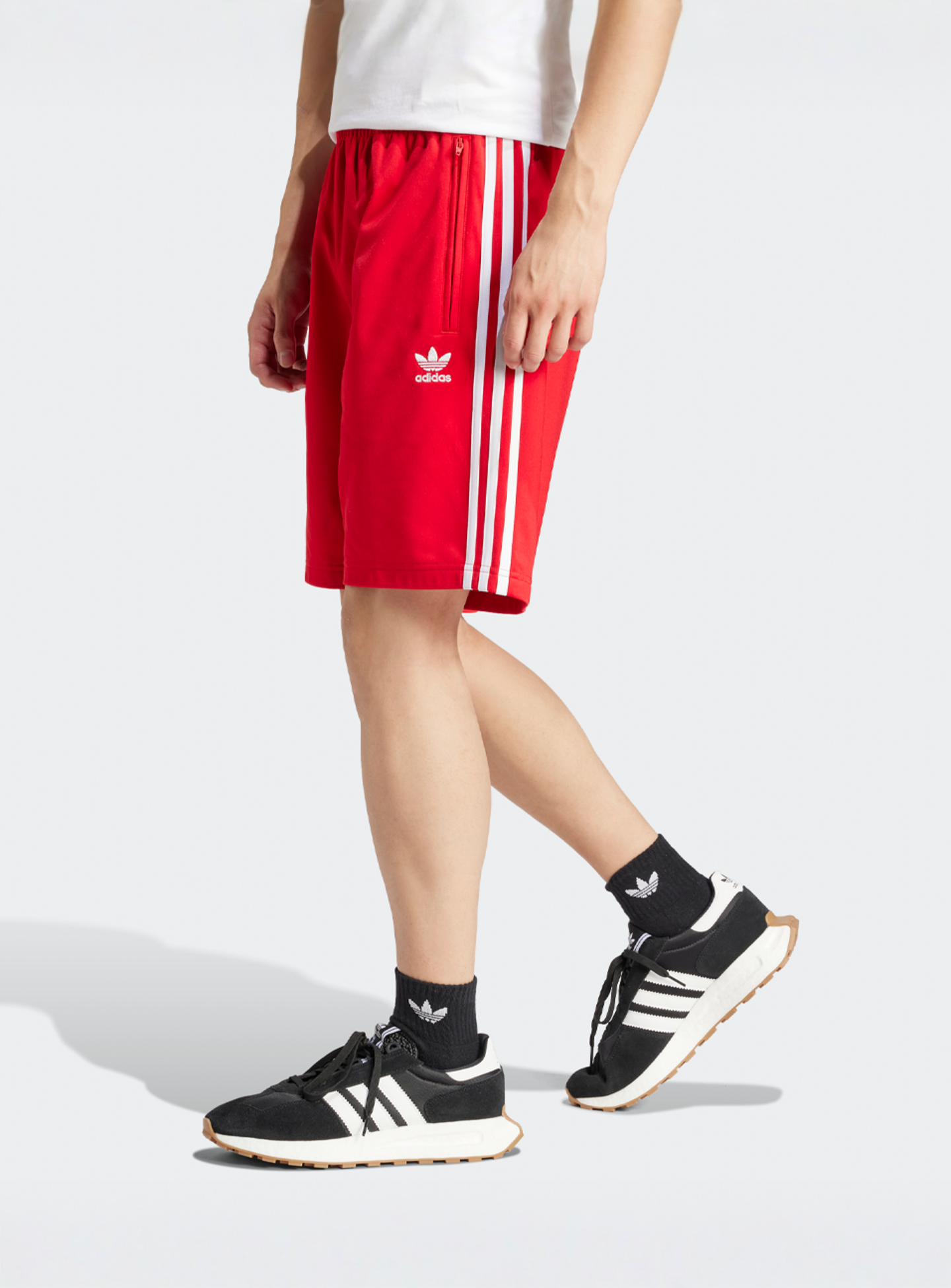 adidas Originals, adicolor Firebird Short, red, Image 1 of 4