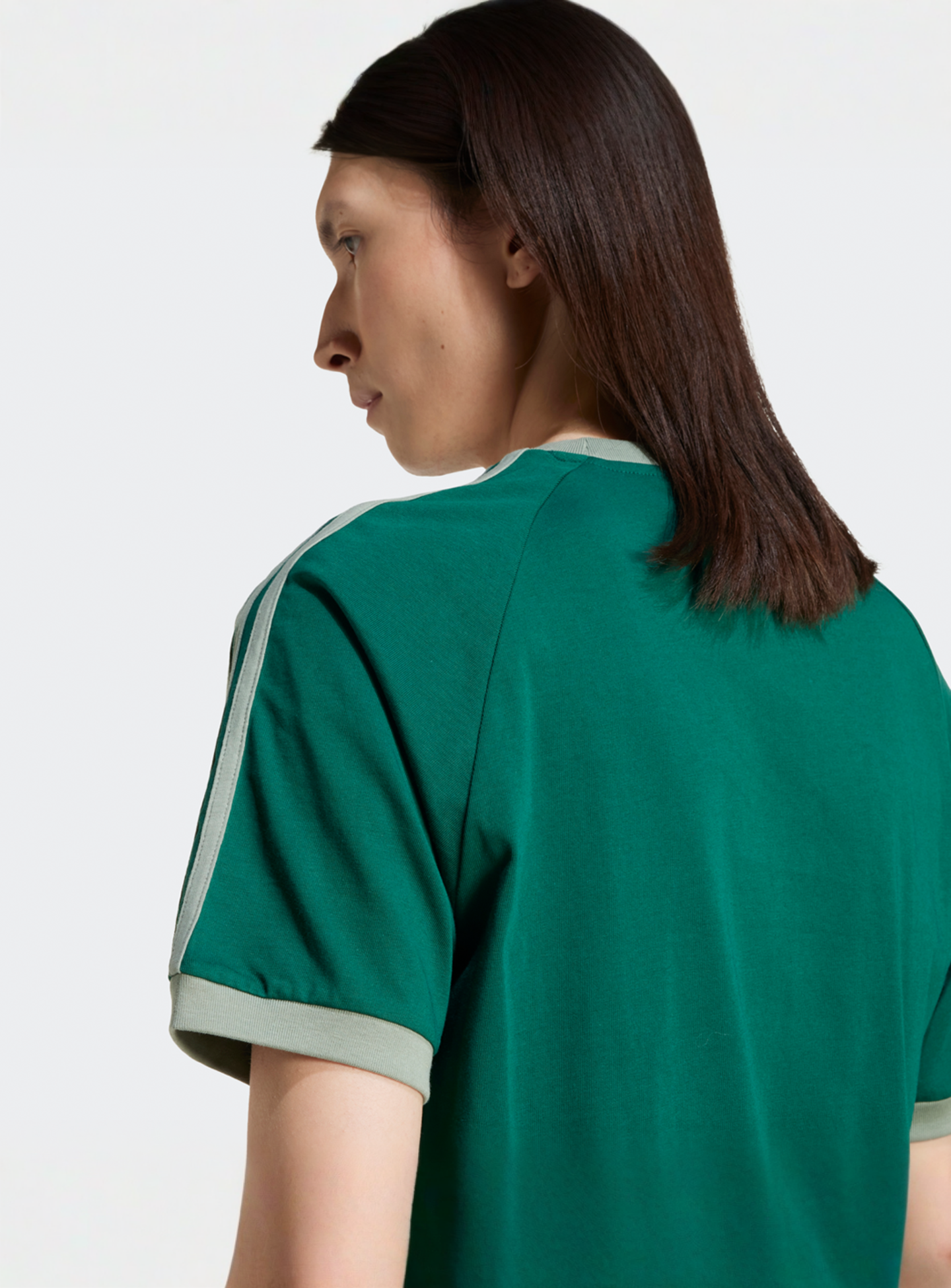 adidas Originals, 3-Stripes Tee, green, Image 4 of 5