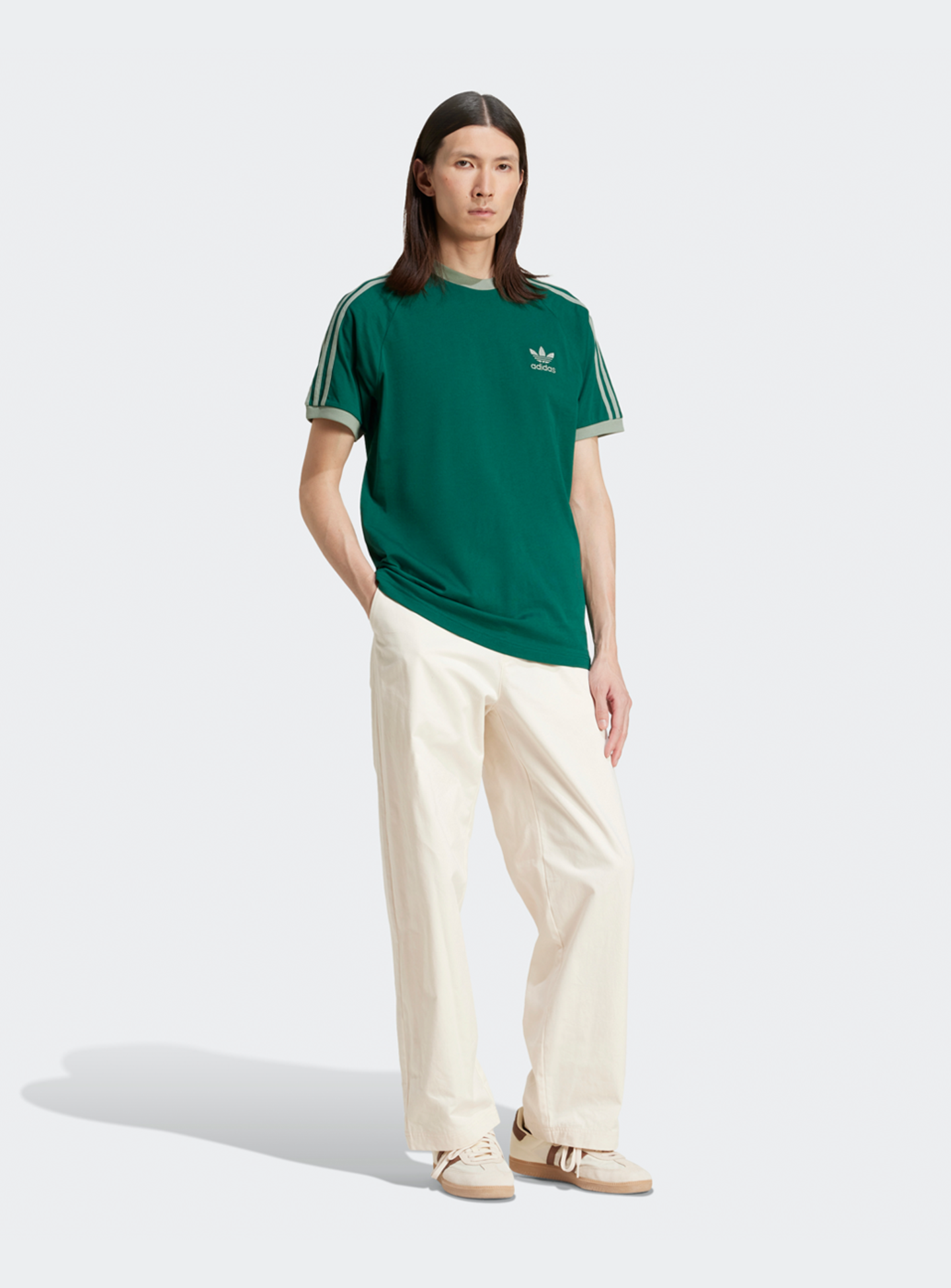adidas Originals, 3-Stripes Tee, green, Image 5 of 5