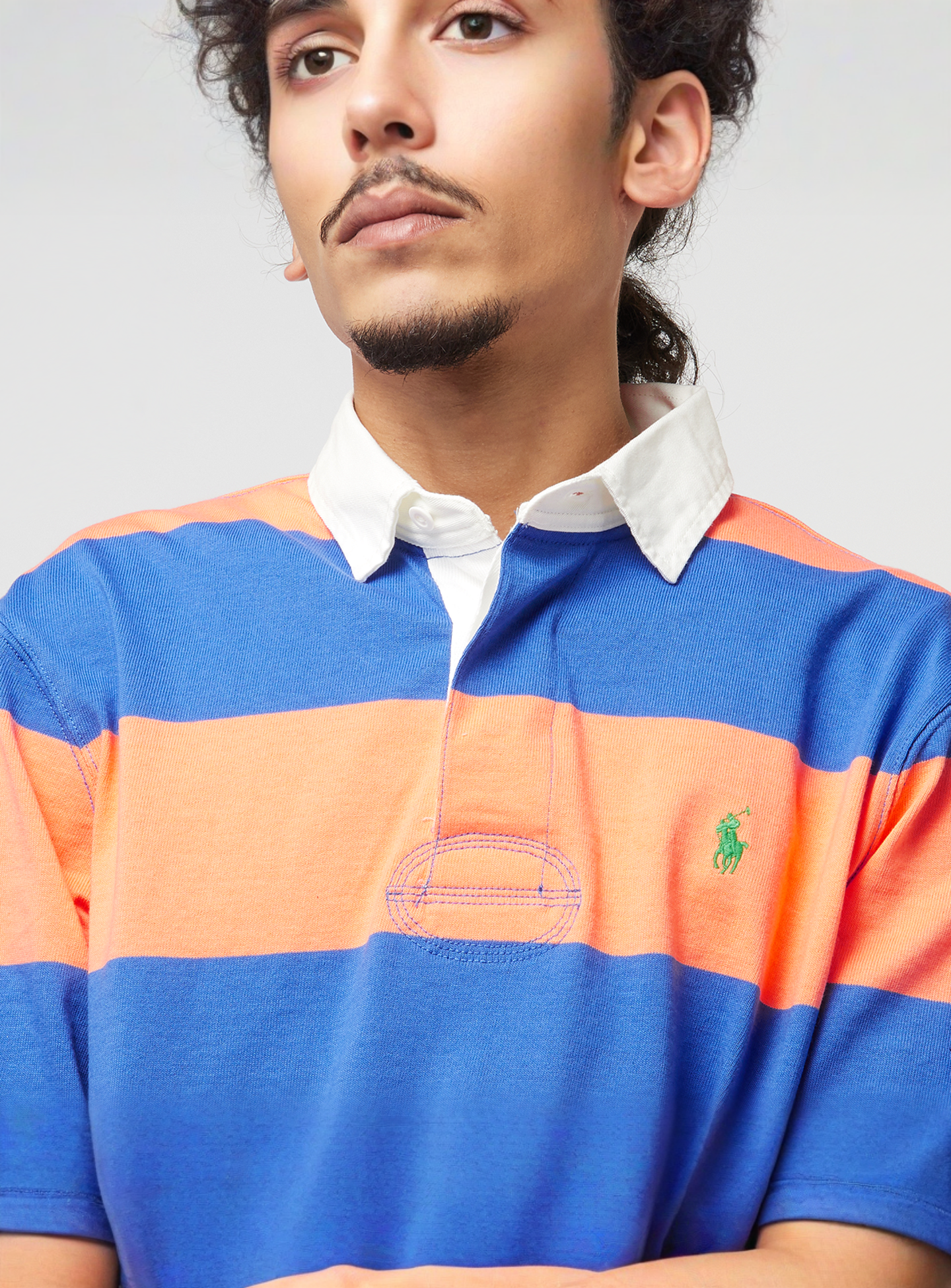 Polo Ralph Lauren, Long Sleeve Rugby Polo Shirt, multi-colour, Image 3 of 4