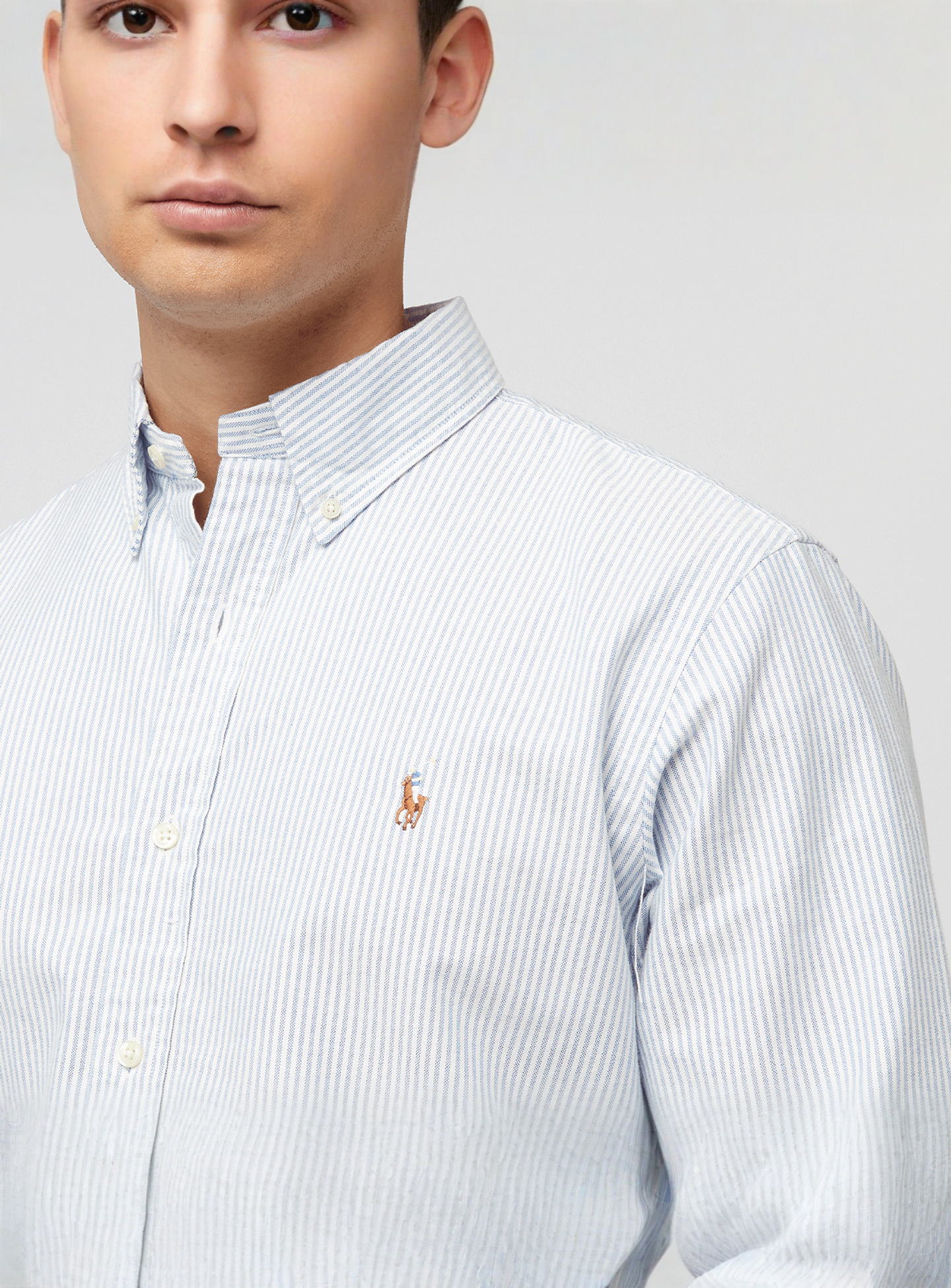 Polo Ralph Lauren, Custom Fit Oxford Shirt, blue, Image 3 of 4