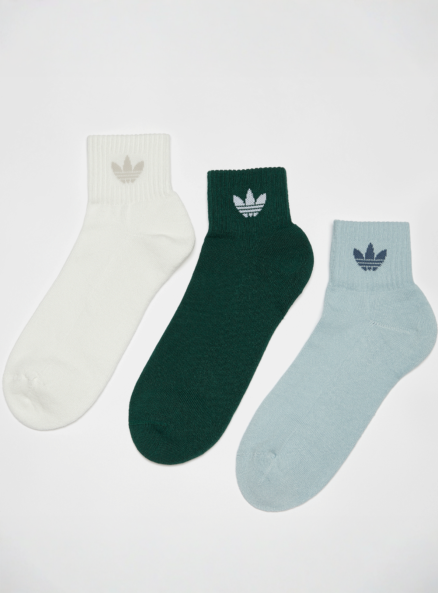 adidas Originals, 3 PACK - Trefoil Mid Ankle Socks, multi-colour, Image 1 of 2