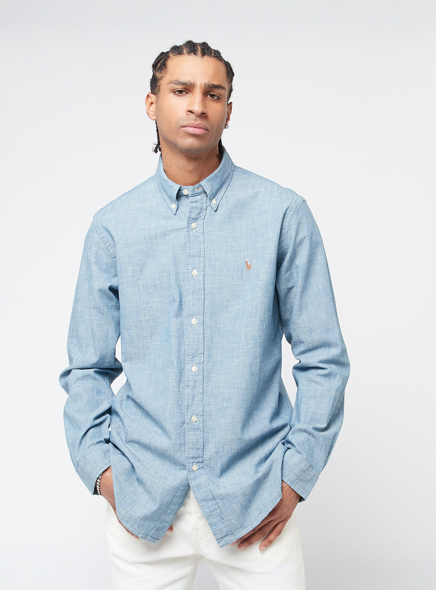 Polo Ralph Lauren, Long Sleeve Sport Shirt, blue, Image 1 of 4