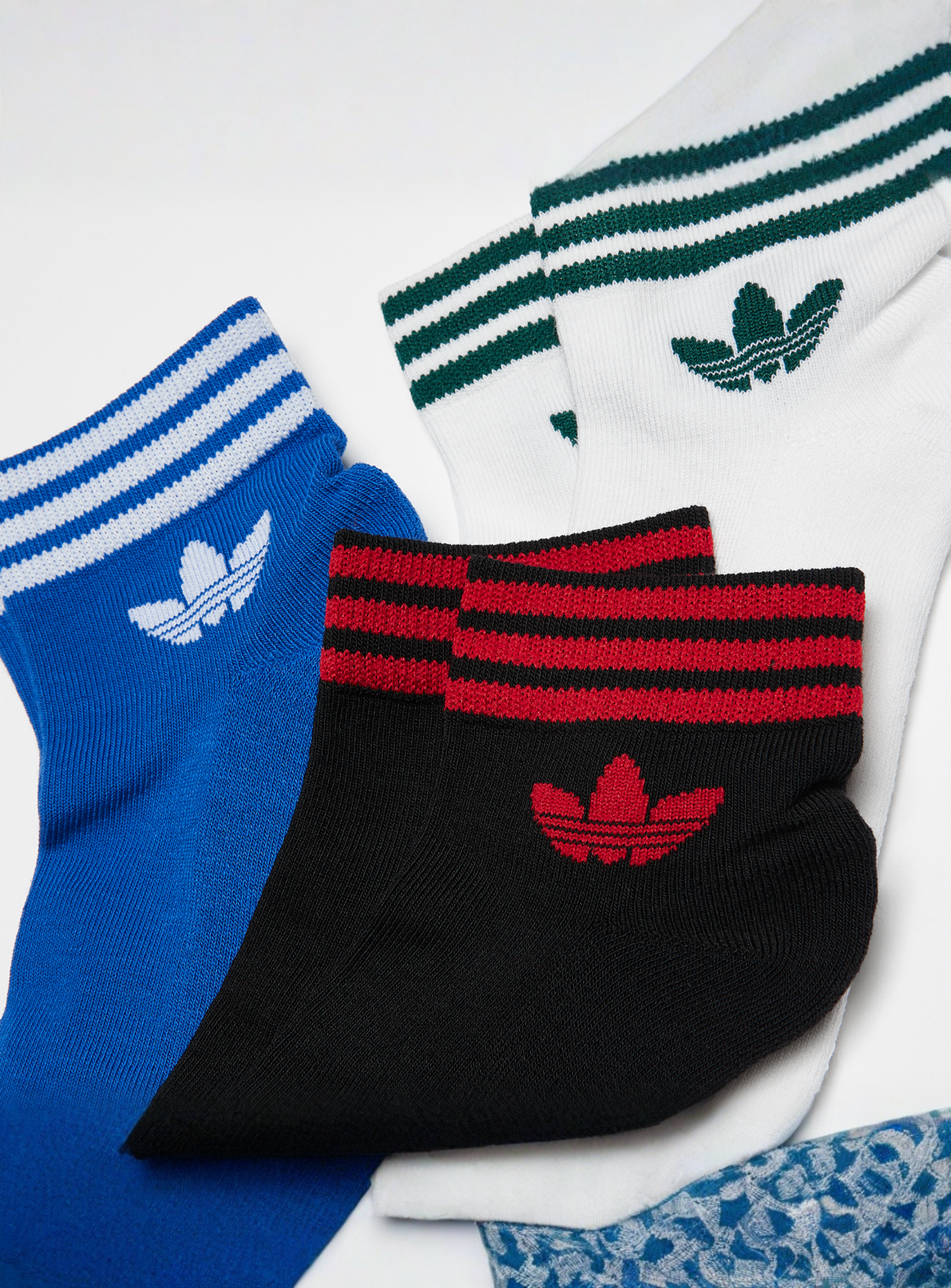 adidas Originals, 3 PACK - adicolor Trefoil Ankle Socks, multi-colour, Image 2 of 2