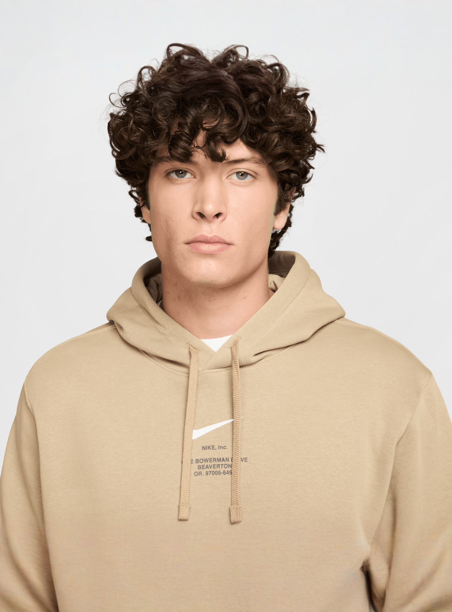 Nike, Sportswear Athletic Hoodie, beige, Image 3 of 8