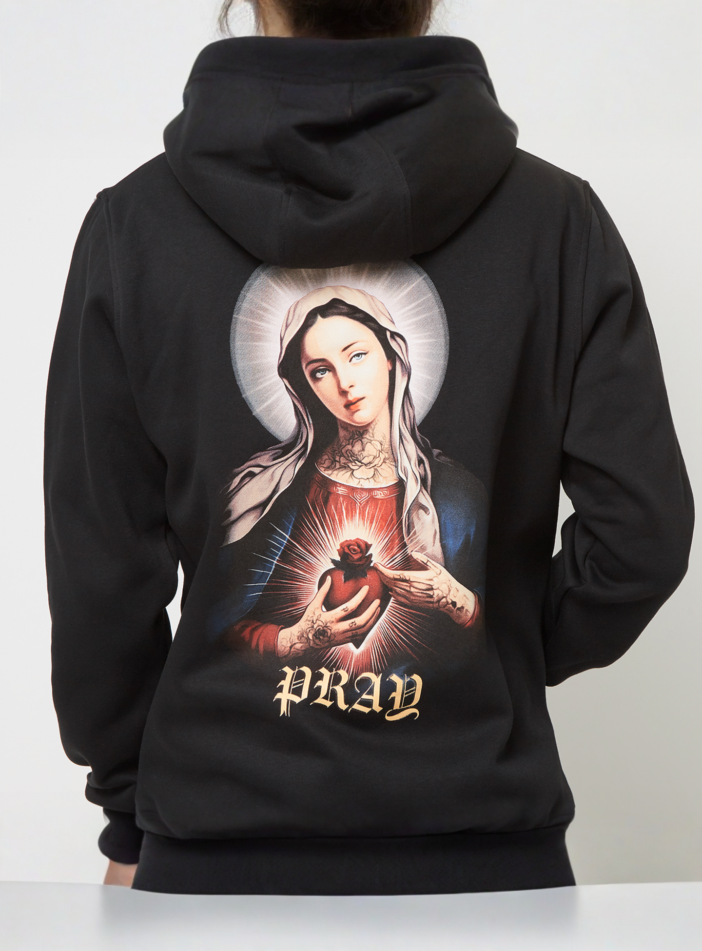 Mister Tee, Praying Mary Hoody, black, Image 4 of 5
