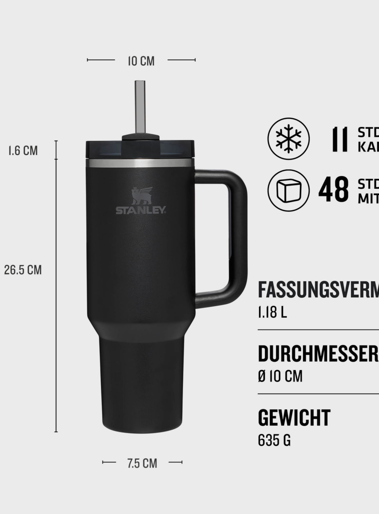 Stanley, The Quencher H2.0 Flowstate Tumbler | 1,2L, black, Image 4 of 4