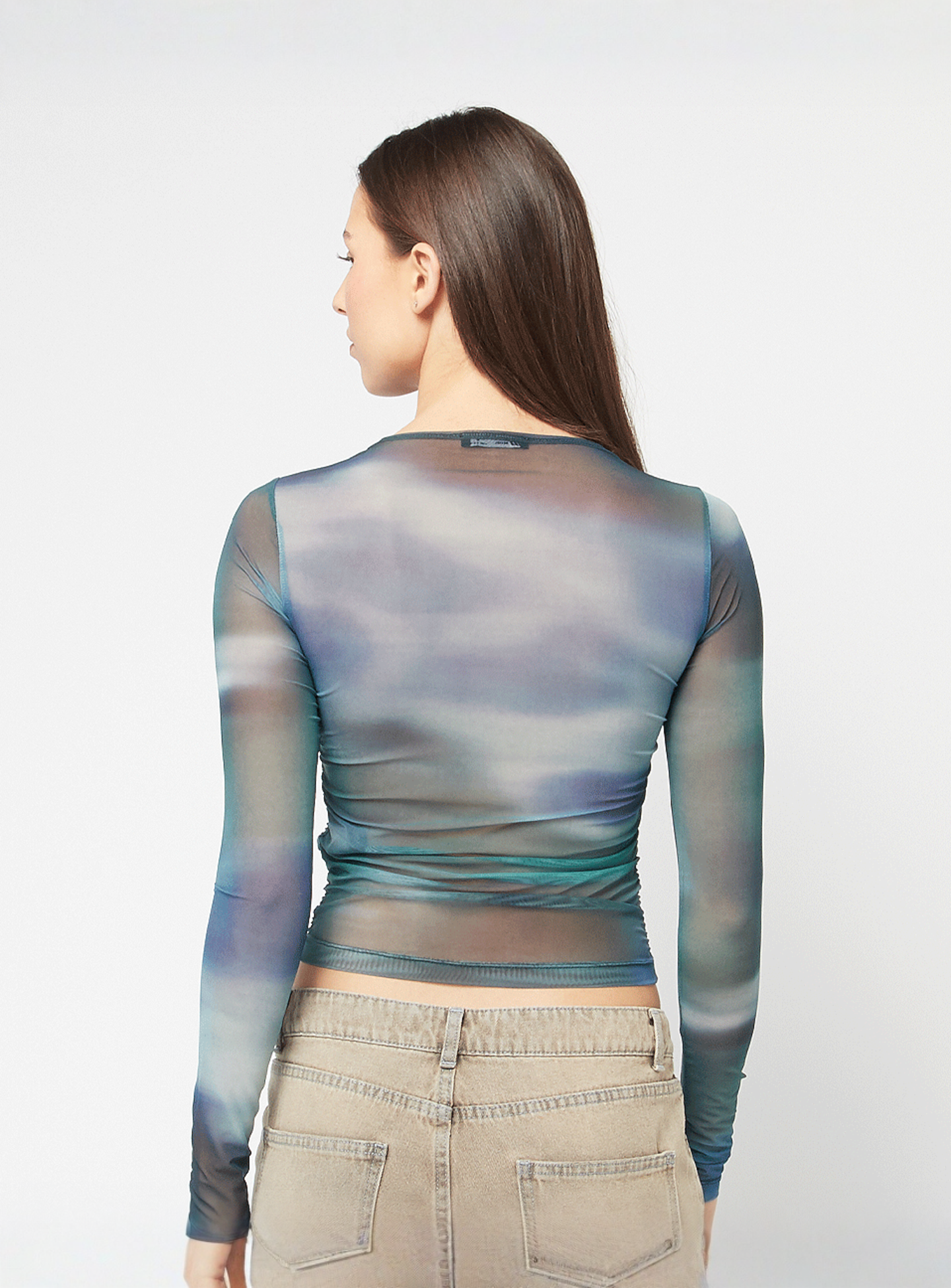 Decibel, Mesh Aura Cropped Longsleeve, multi-colour, Image 2 of 3