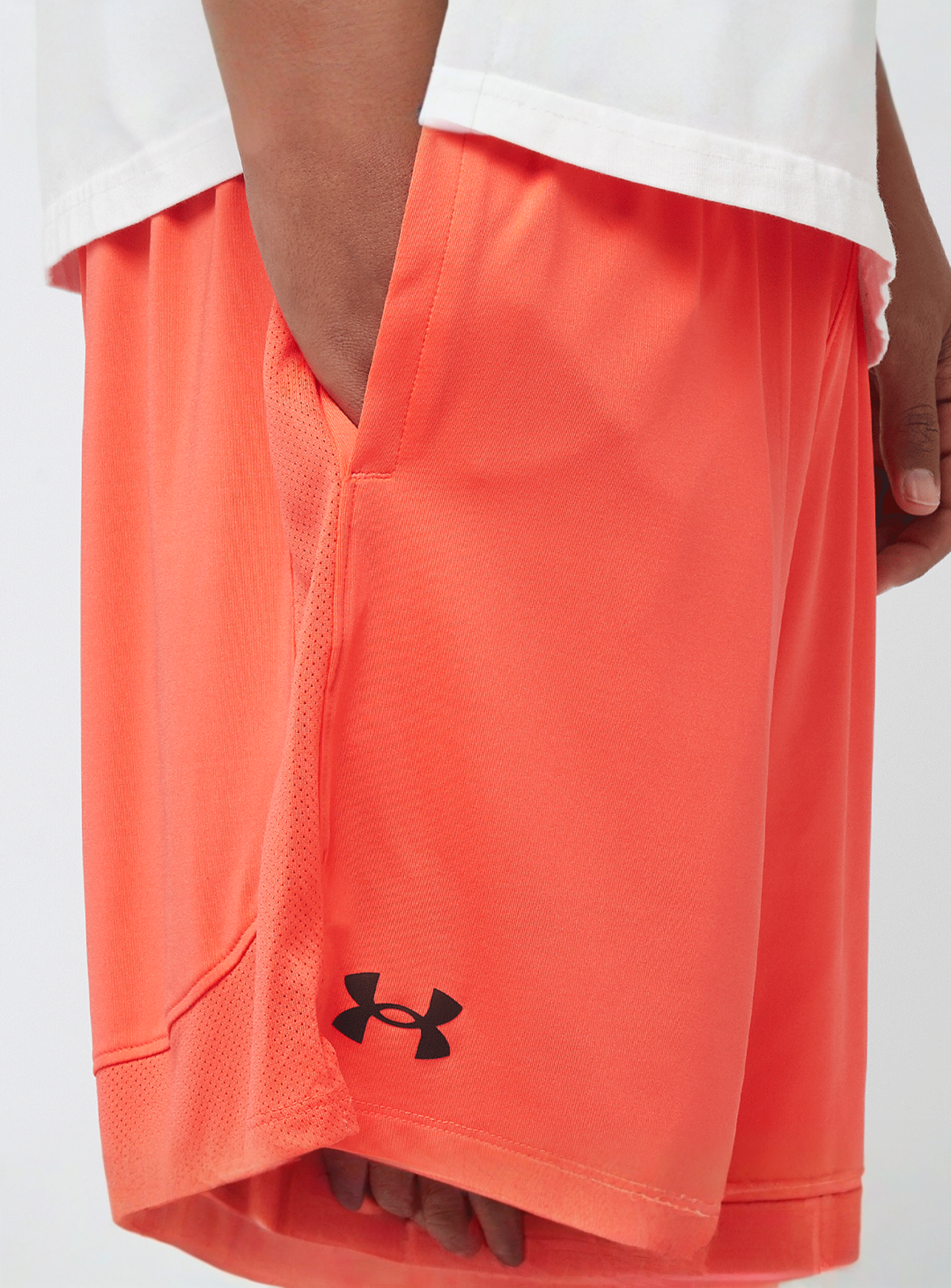 Under Armour, Tech Vent 7in Shorts, orange, Image 3 of 4