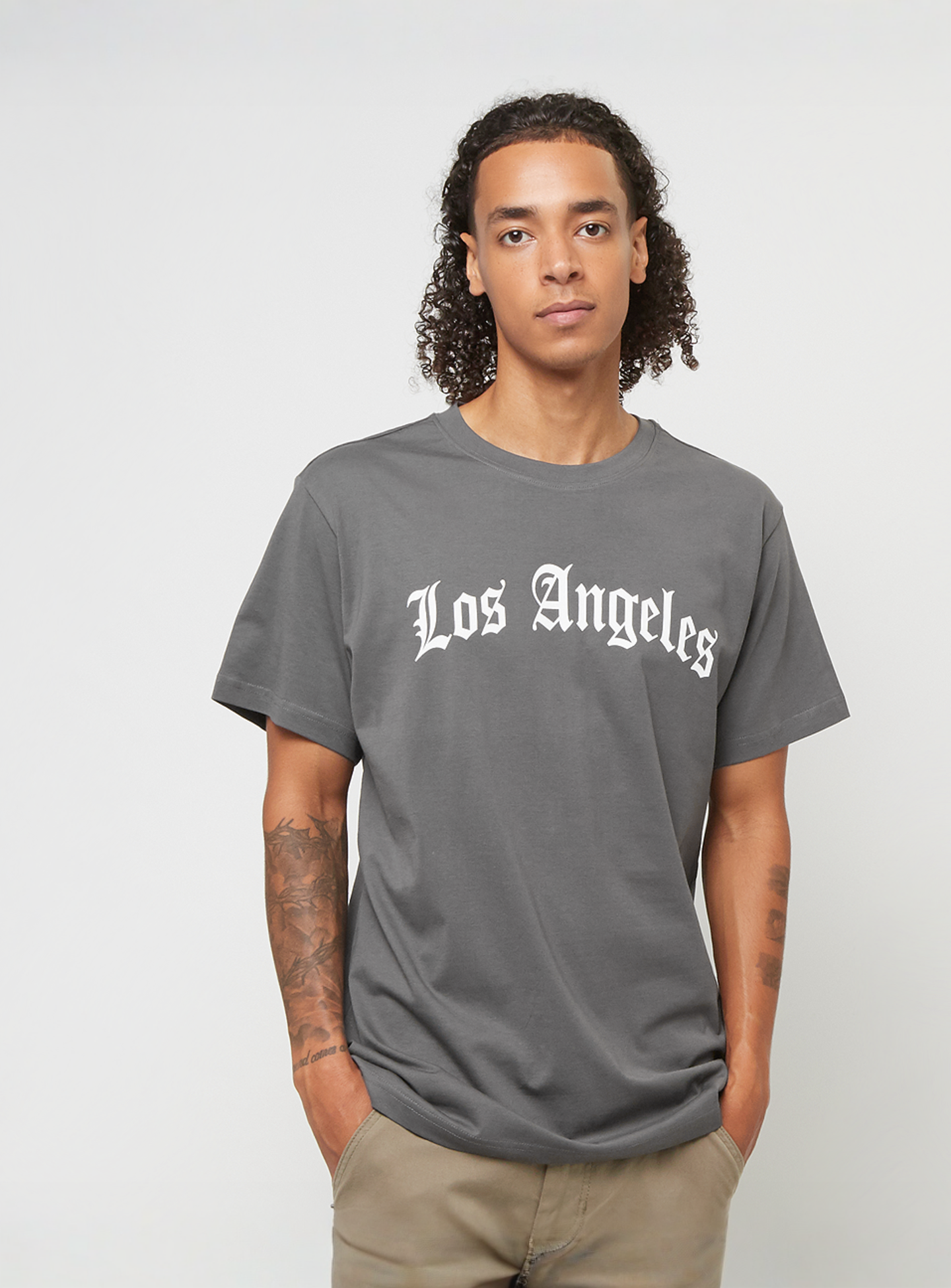 Mister Tee, Los Angeles Wording Tee, grey, Image 1 of 4
