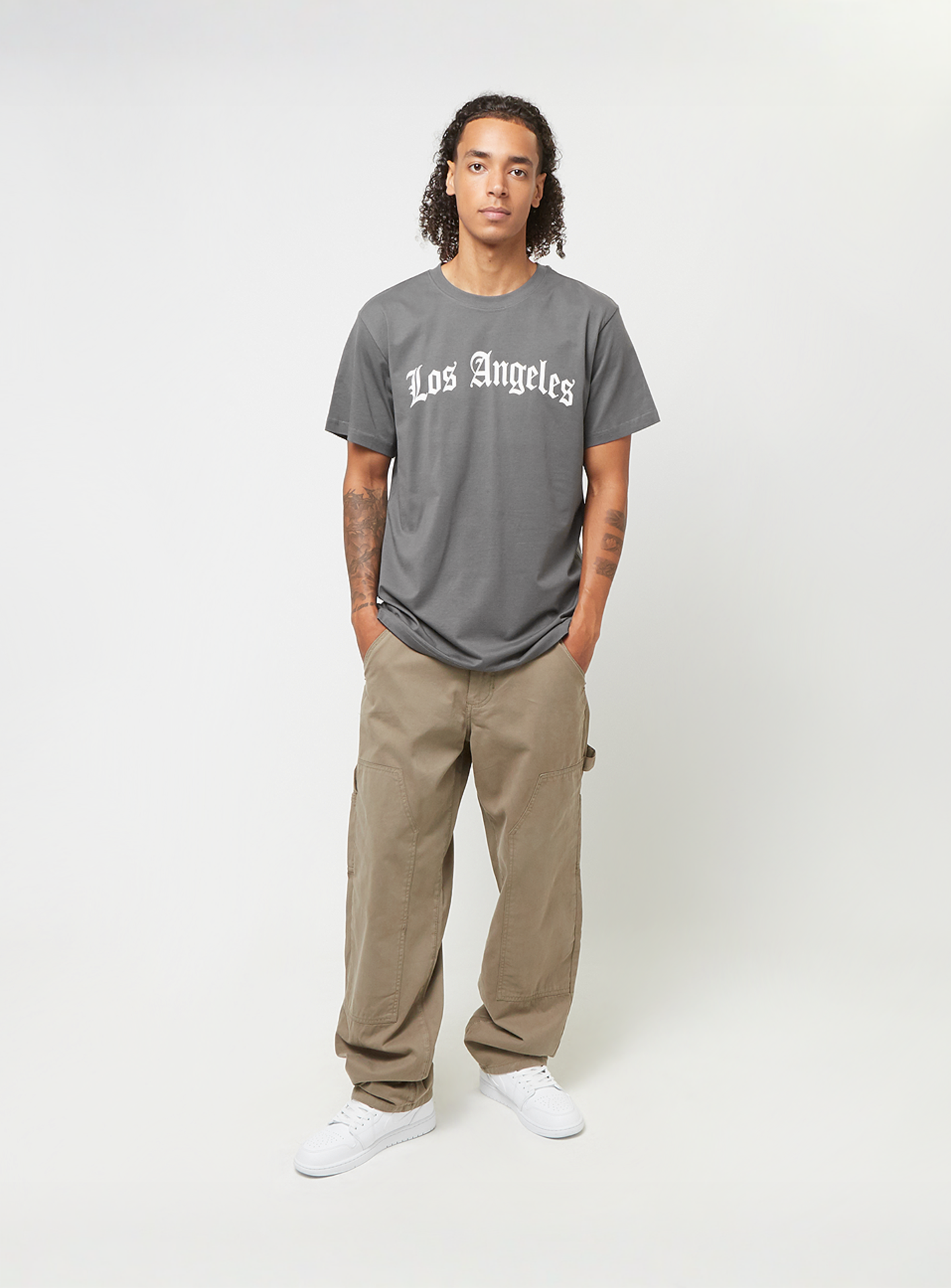 Mister Tee, Los Angeles Wording Tee, grey, Image 4 of 4