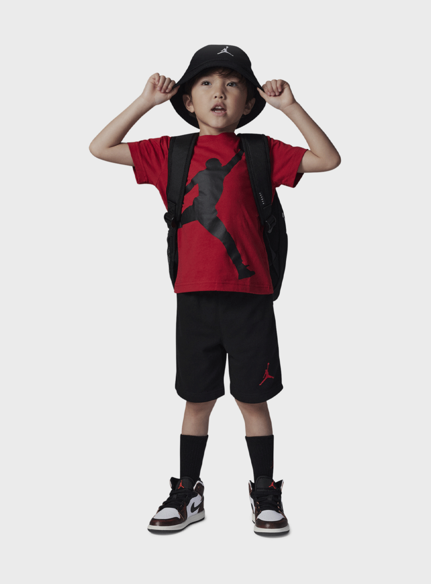 Jordan, JDB Jumbo Jumpman Short Set, black, Image 1 of 4