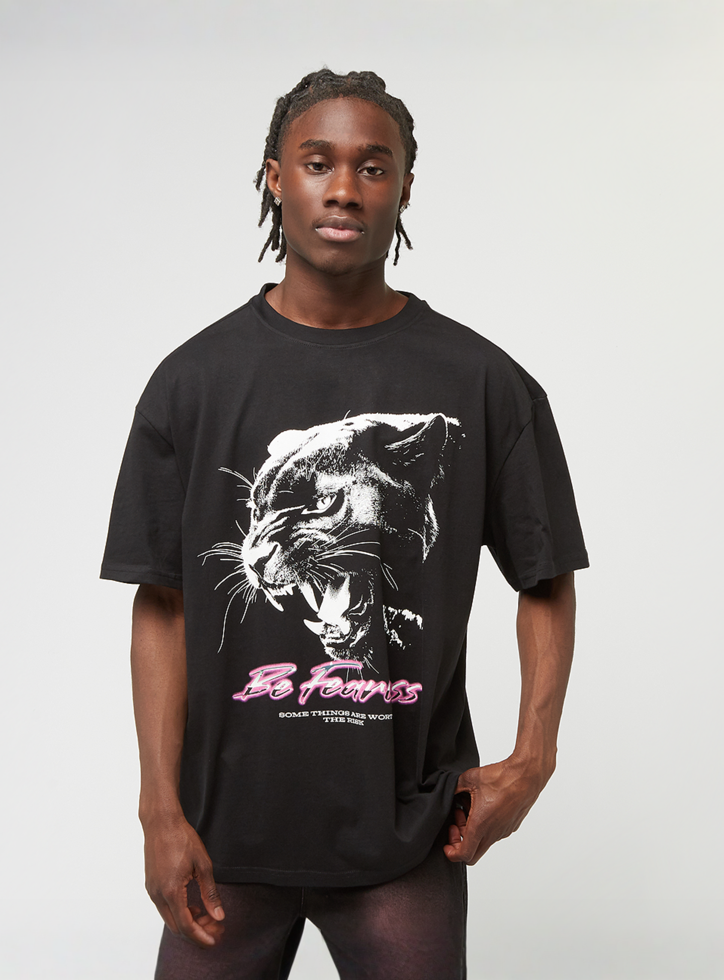 Mister Tee, Be Fearless Oversize Tee, black, Image 1 of 4