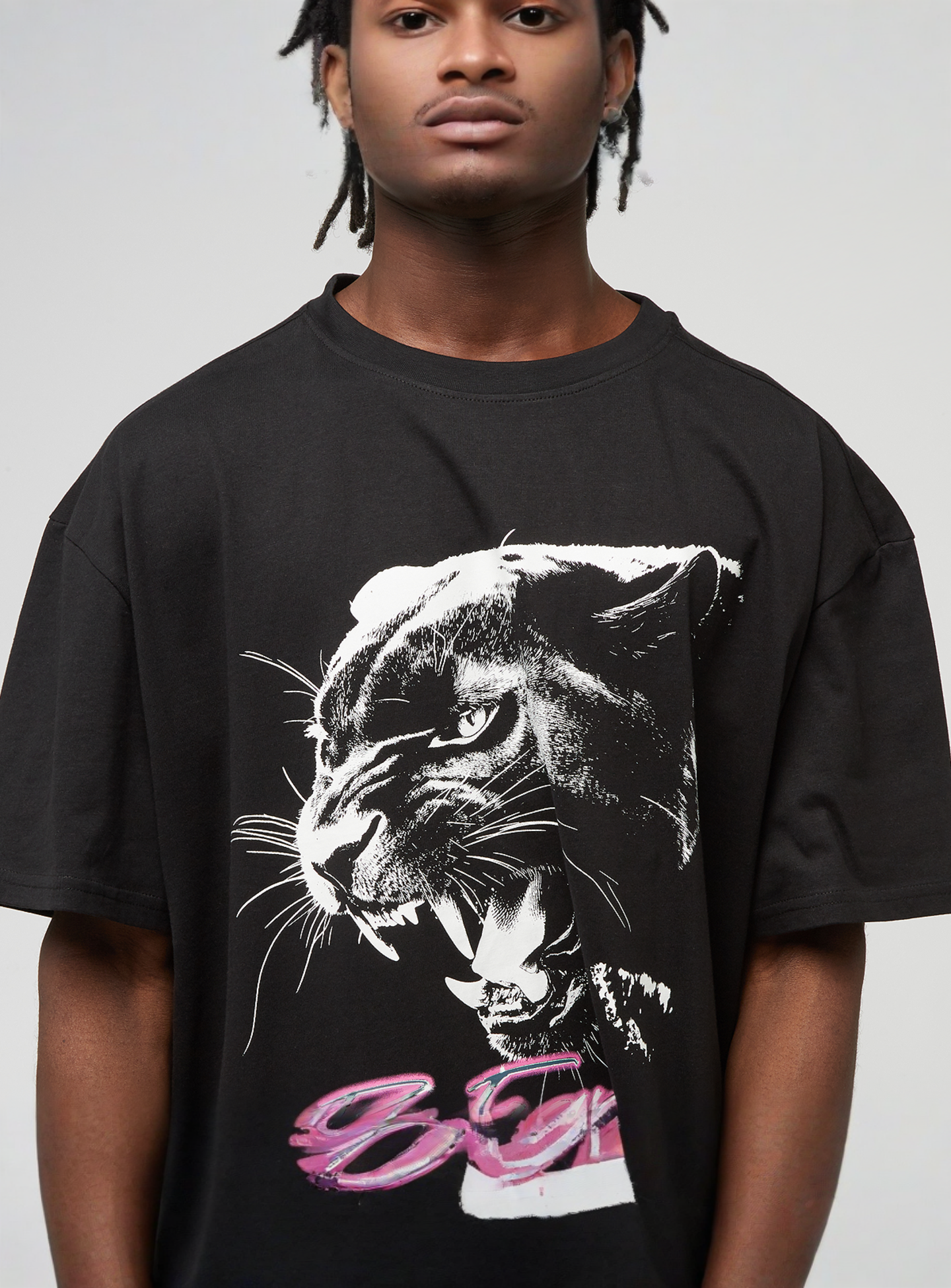 Mister Tee, Be Fearless Oversize Tee, black, Image 3 of 4