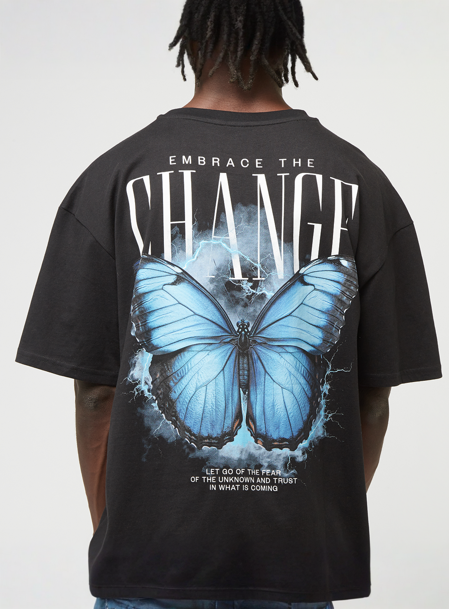 Mister Tee, Embrace Change Oversize Tee, black, Image 4 of 5