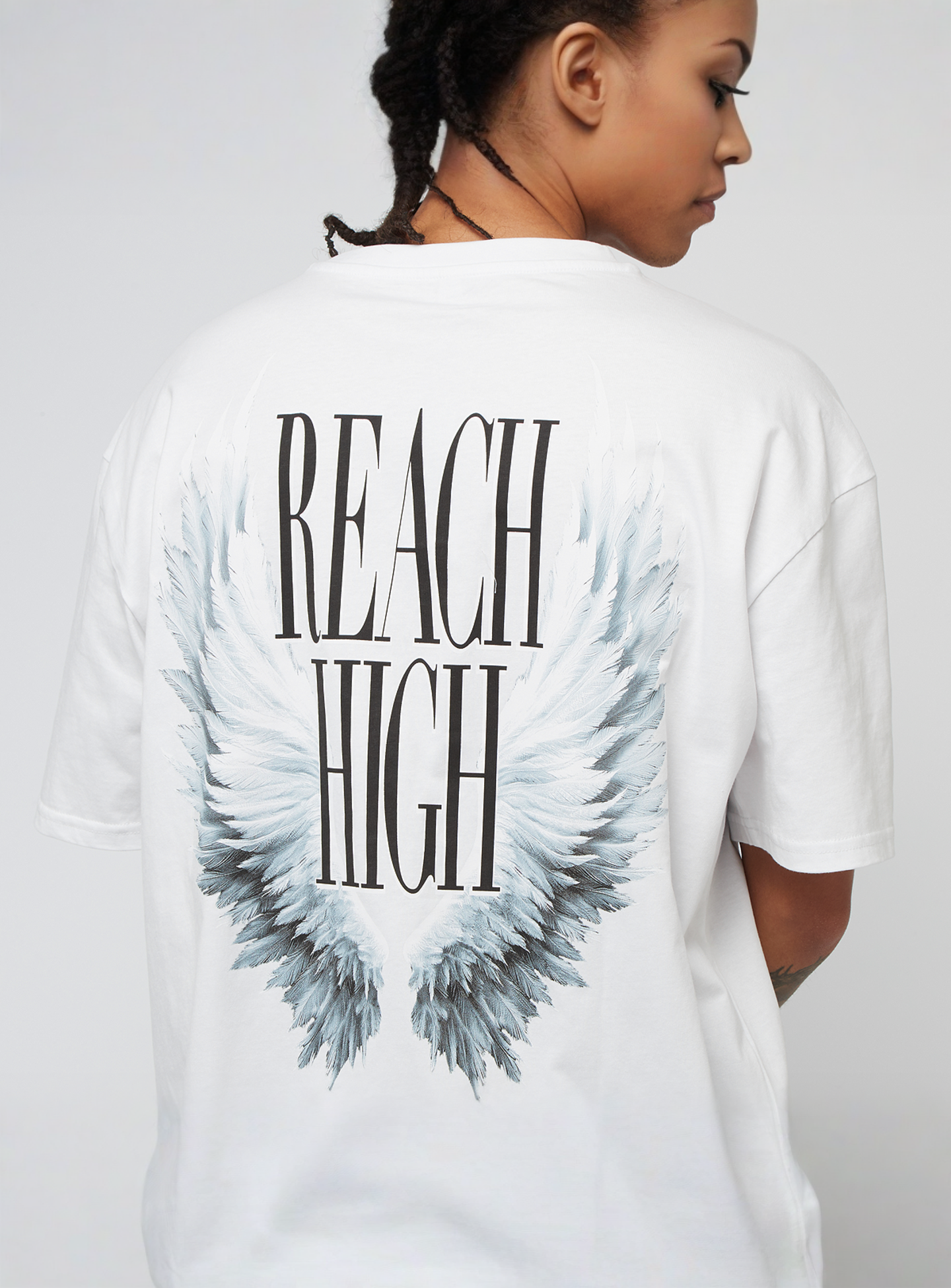 Mister Tee, Reach High Oversize Tee, white, Image 4 of 5
