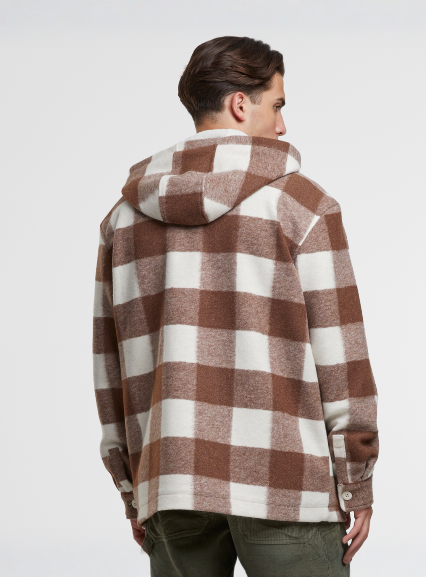 Urban Classics, Big Check Jacket With Hood, brown, Image 2 of 3