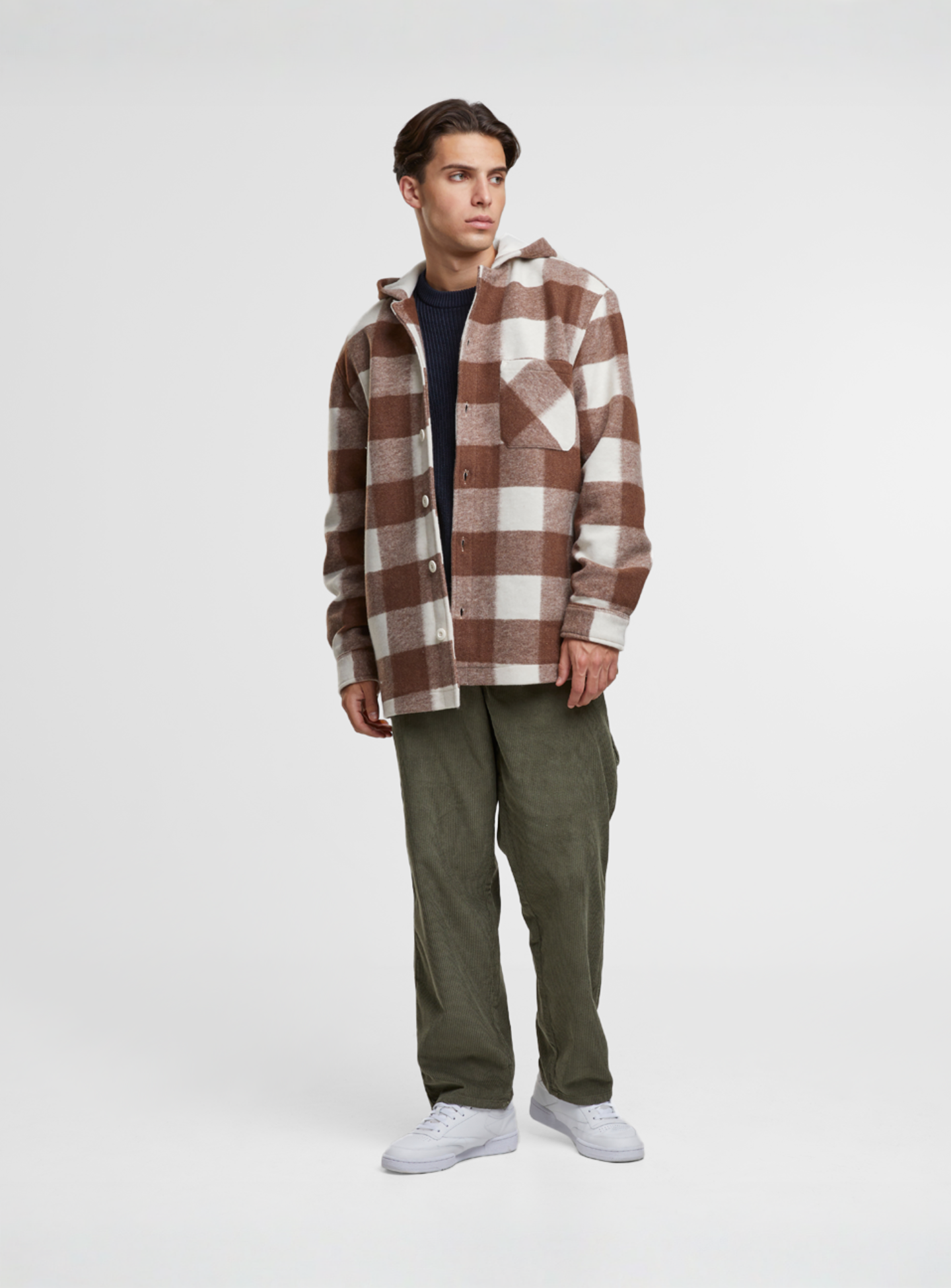 Urban Classics, Big Check Jacket With Hood, brown, Image 3 of 3