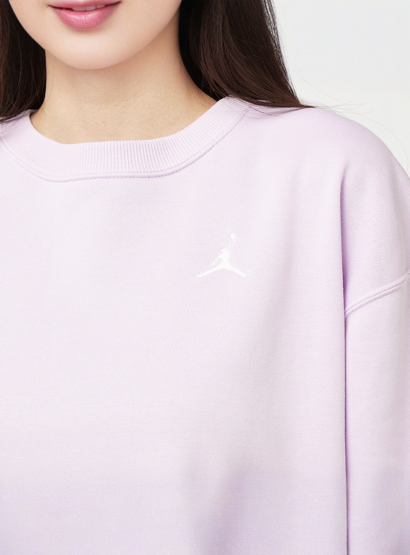 Jordan, Brooklyn Fleece French Terry Crewneck, purple, Image 3 of 4