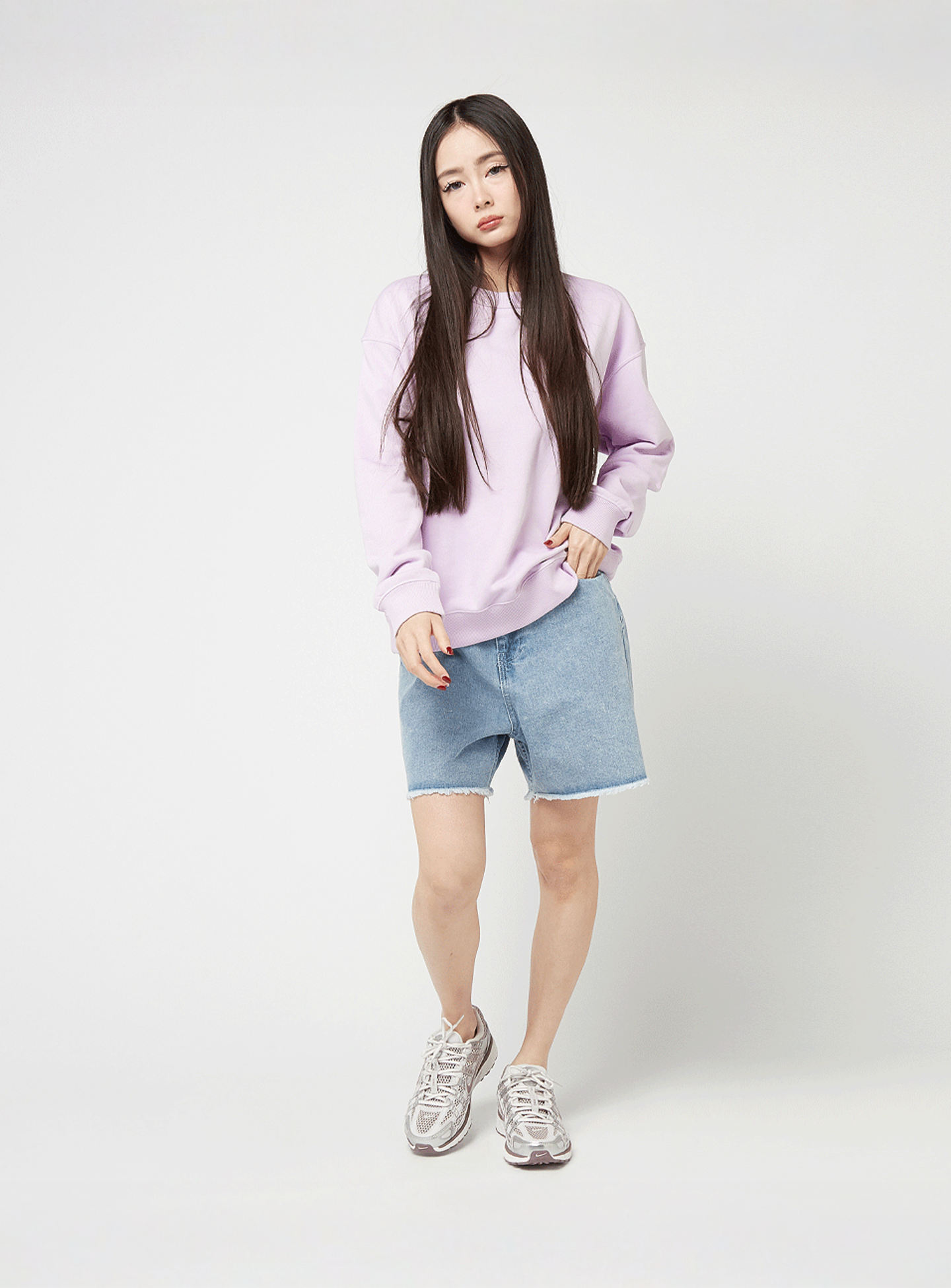 Jordan, Brooklyn Fleece French Terry Crewneck, purple, Image 4 of 4