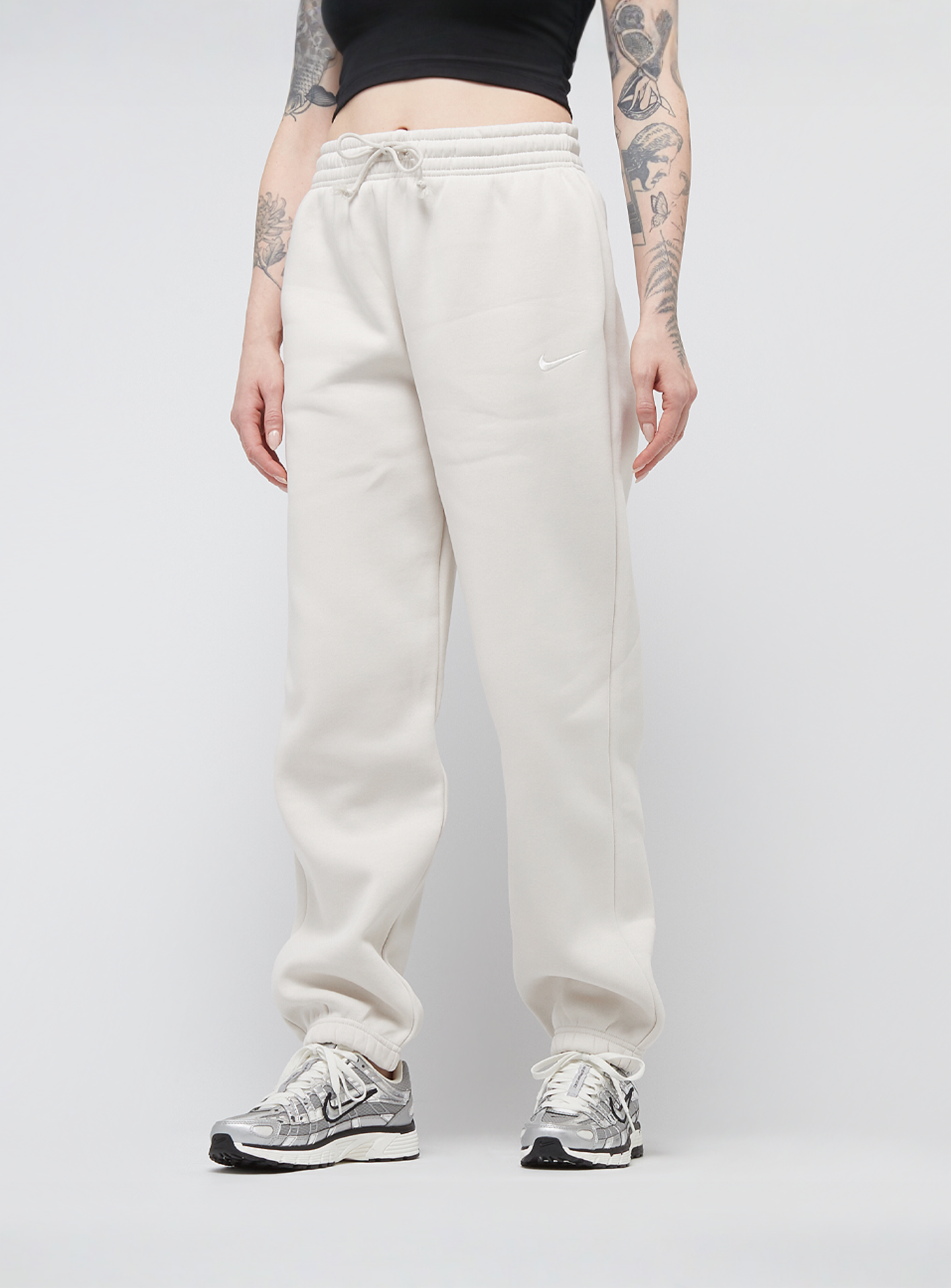 Nike, Sportswear Phoenix Fleece High-Rise Oversized Pants, beige, Image 1 of 4