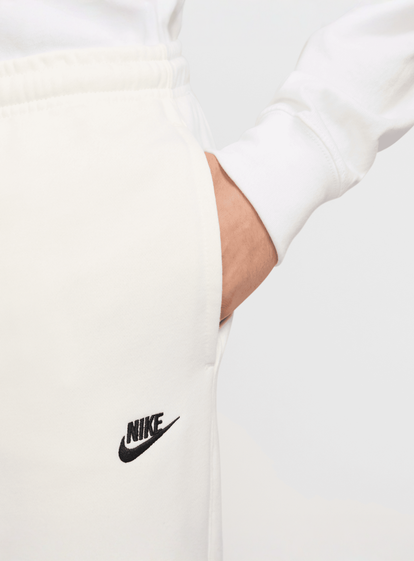 Nike, Club French-Terry Jogger, white, Image 3 of 6