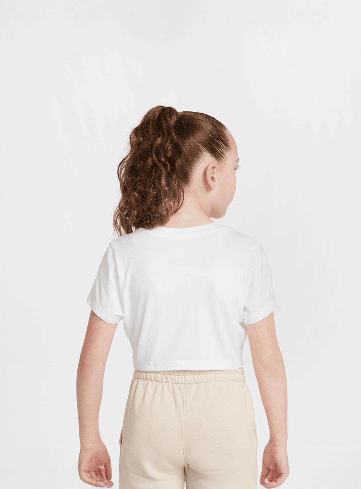 Nike, Sportswear Short Sleeve Slim Crop Tee, white, Image 2 of 5