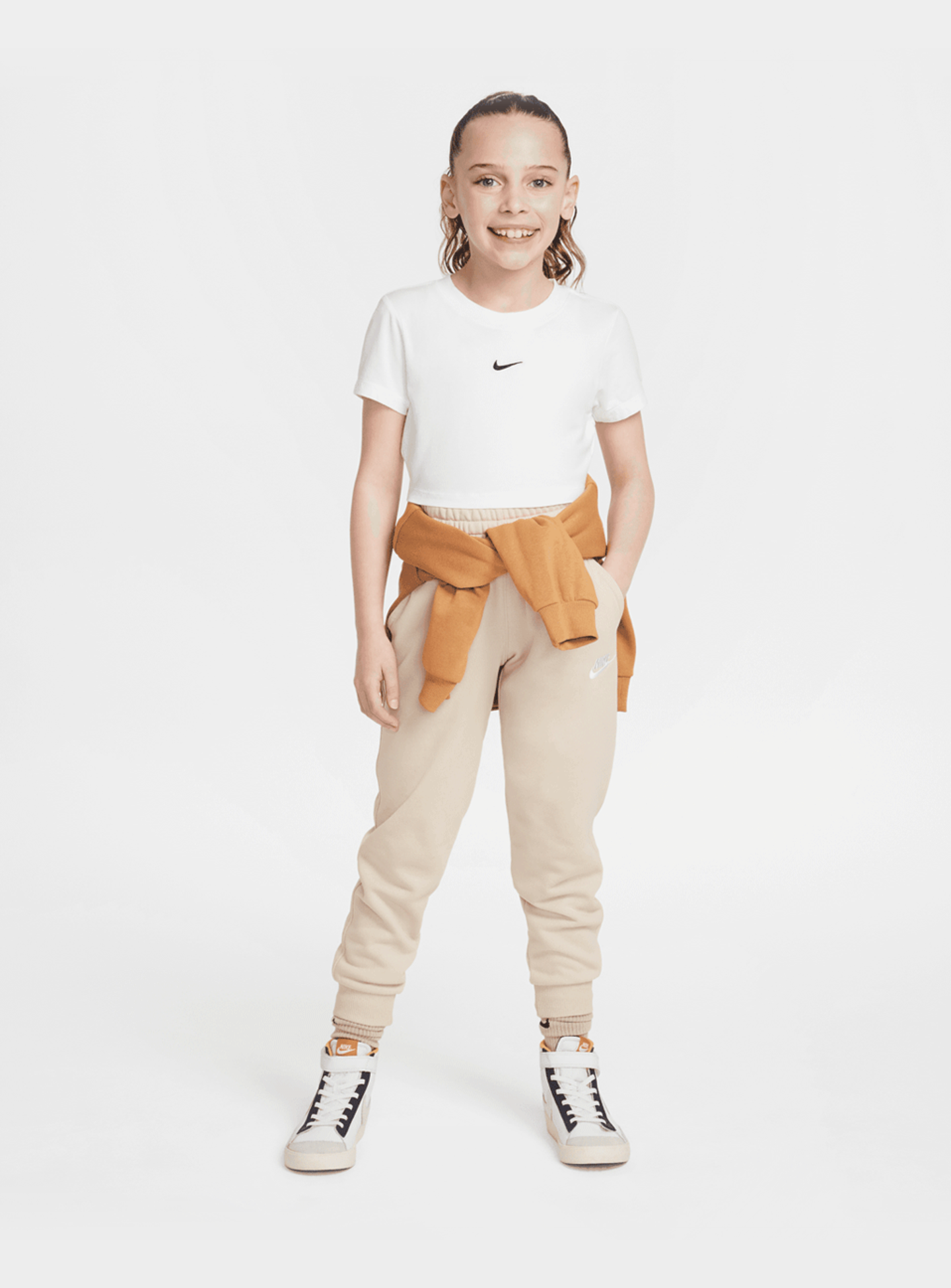 Nike, Sportswear Short Sleeve Slim Crop Tee, white, Image 5 of 5