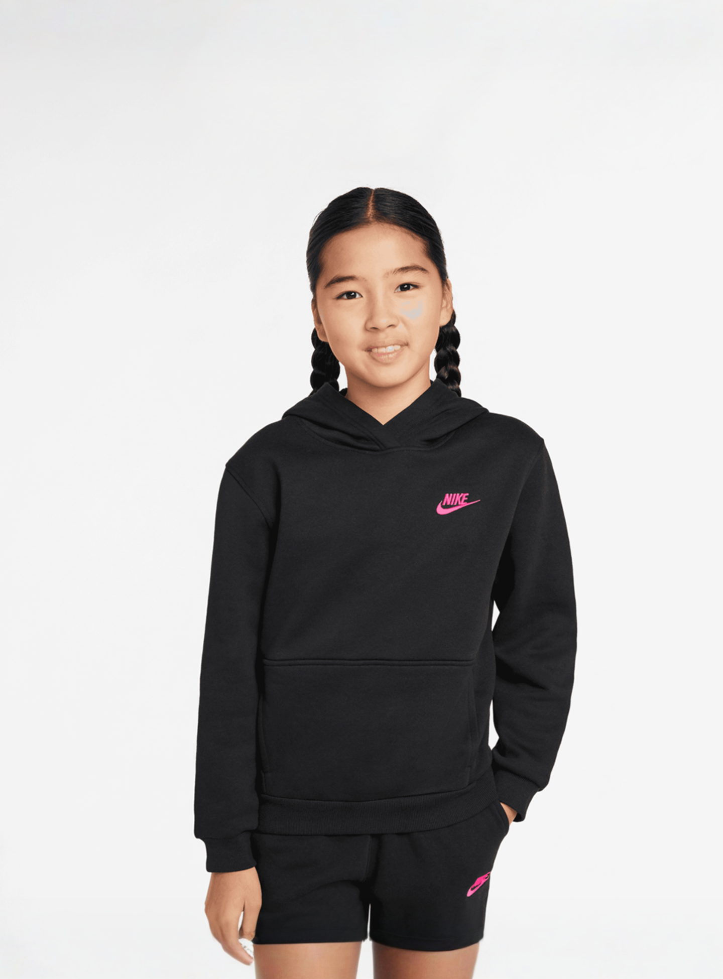 Nike, Junior Sportswear Club Fleece Hoodie, black, Image 1 of 3