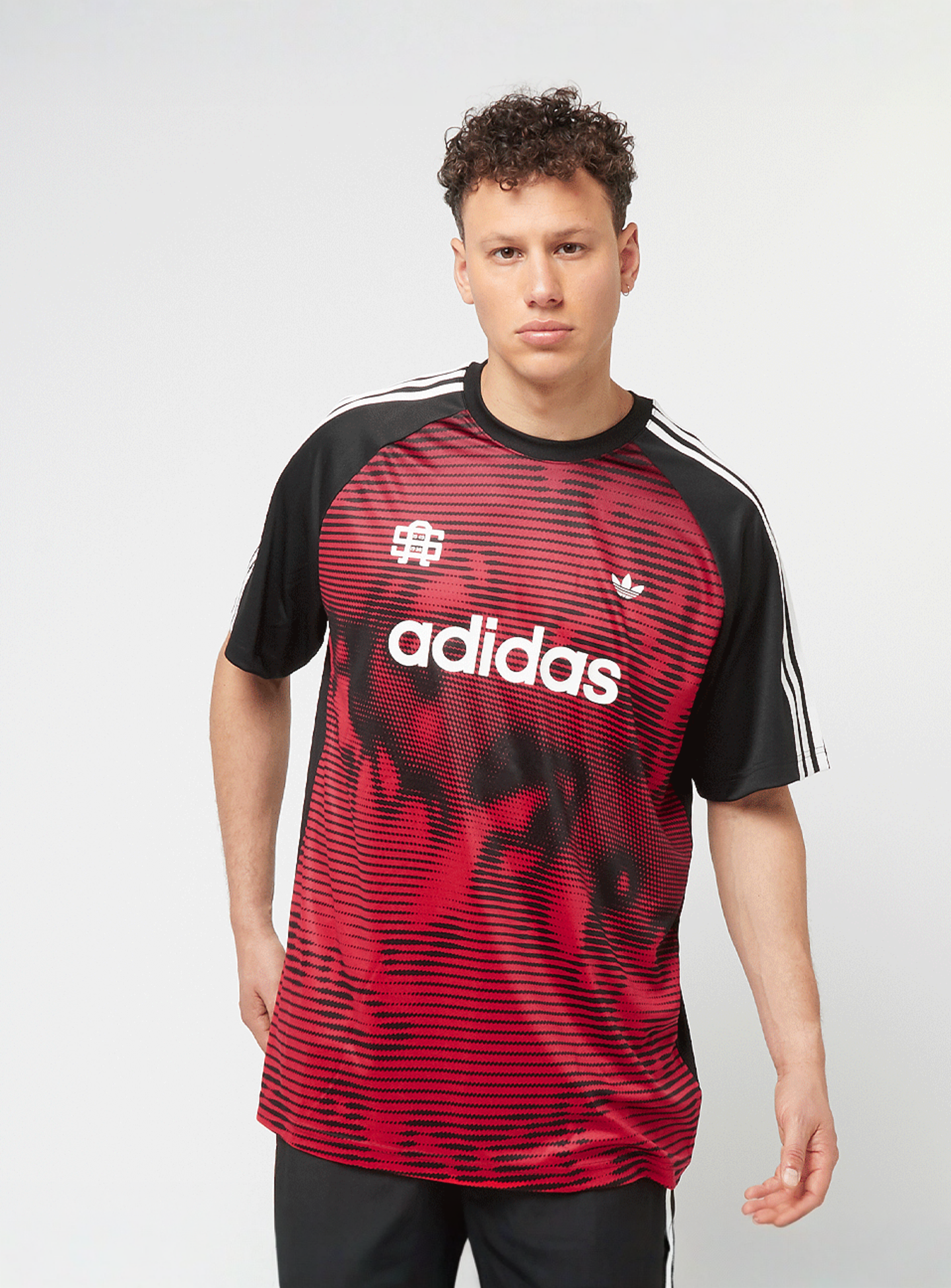 adidas Originals, Jersey 3-Stripes AOP, red, Image 1 of 6