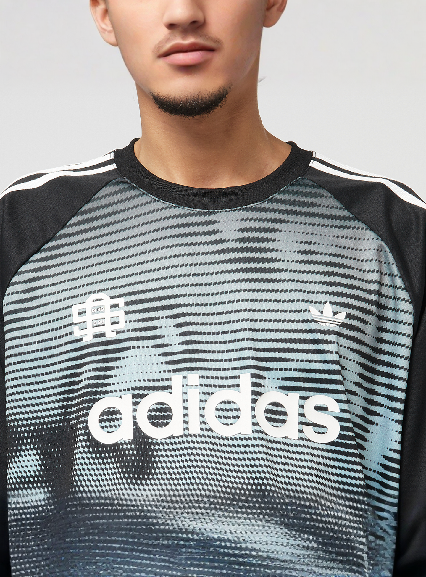 adidas Originals, Jersey 3-Stripes AOP, blue, Image 3 of 6