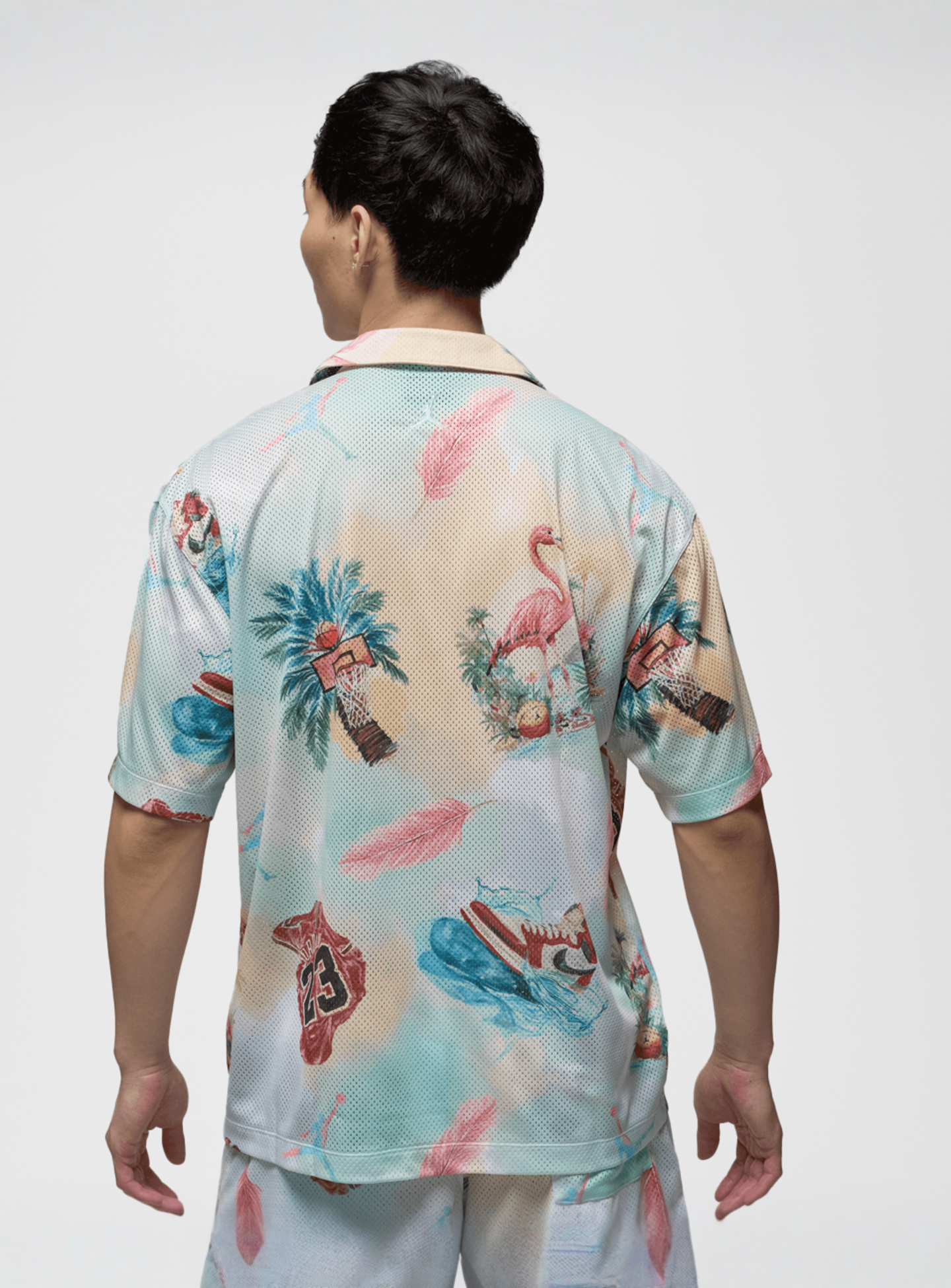 Jordan, Essentials All Over Print Camp Top, multi-colour, Image 2 of 5