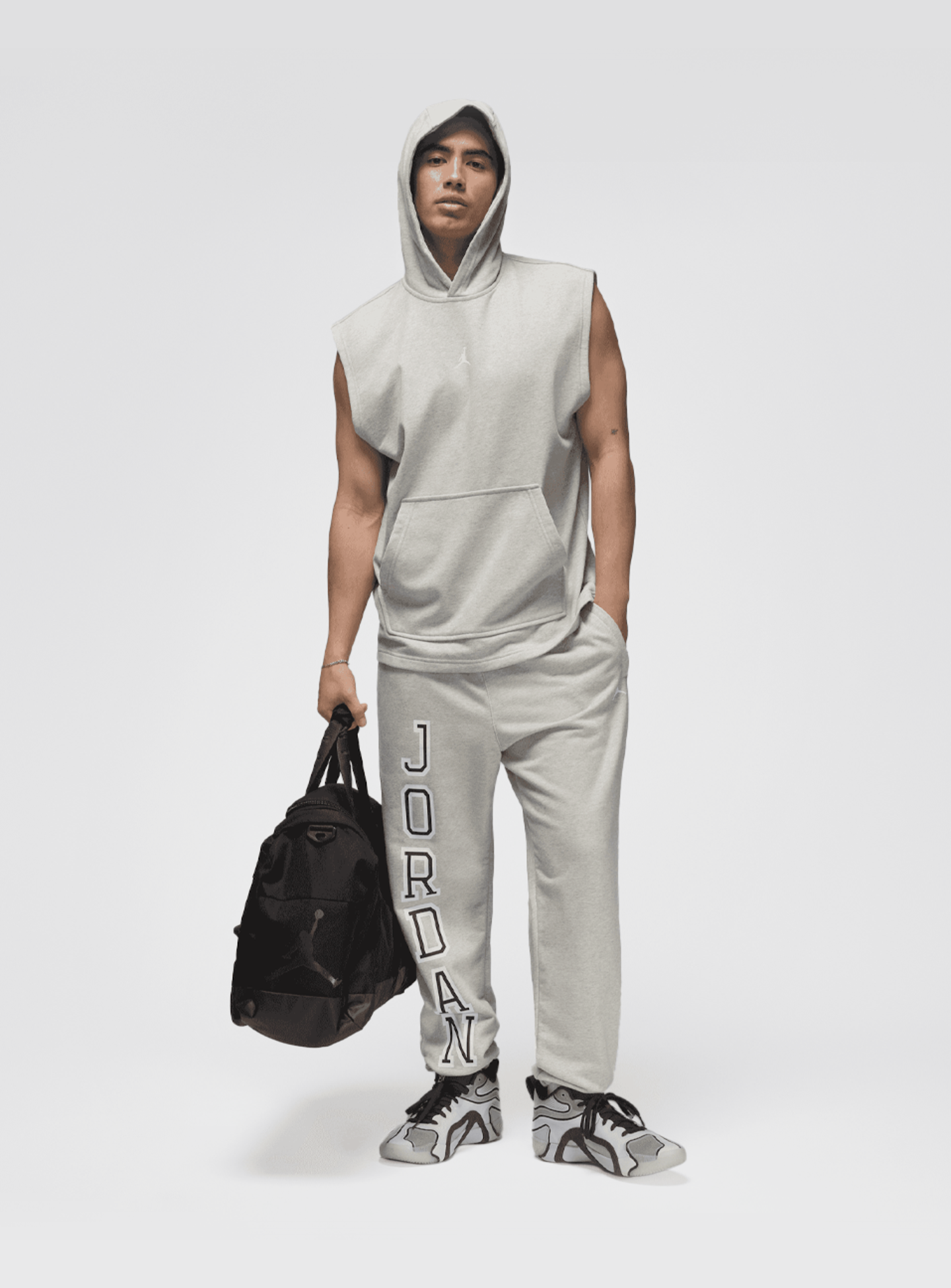 Jordan, Sport Crossover-Fleece Sleeveless Dri-FIT Hoodie, grey, Image 7 of 7