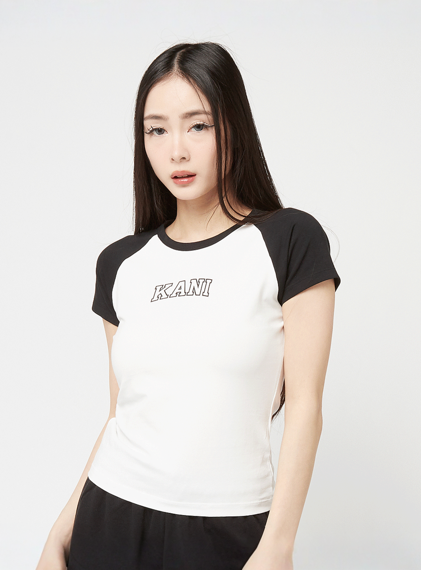 Karl Kani, Collage Print Tiny Raglan T-Shirt, white, Image 1 of 4