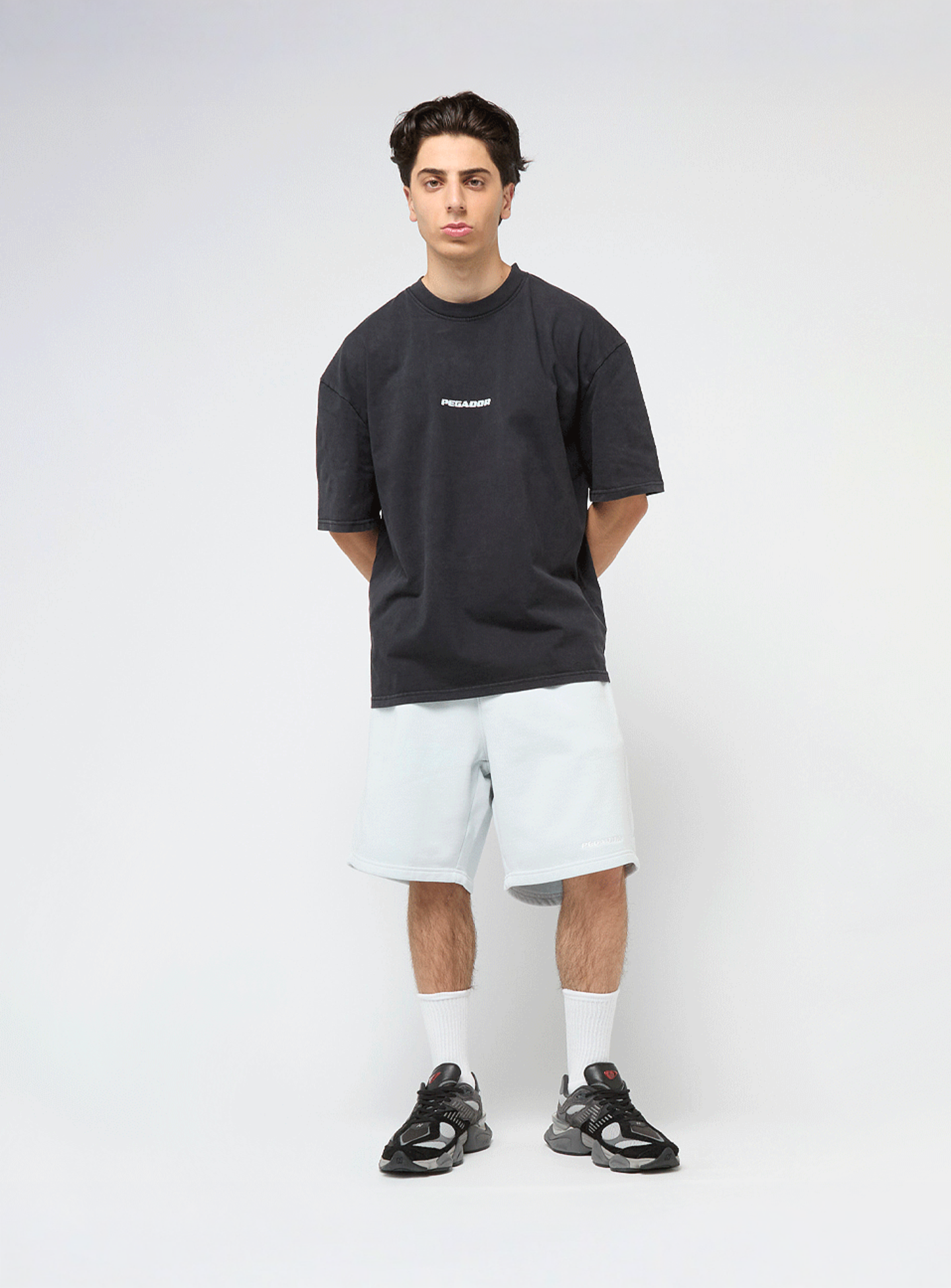 Pegador, Logo Heavy Sweat Shorts, blue, Image 4 of 4