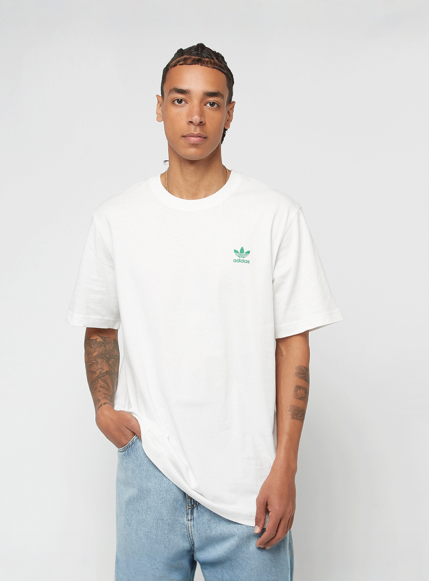adidas Originals, Trefoil Backprint T-Shirt, white, Image 2 of 5